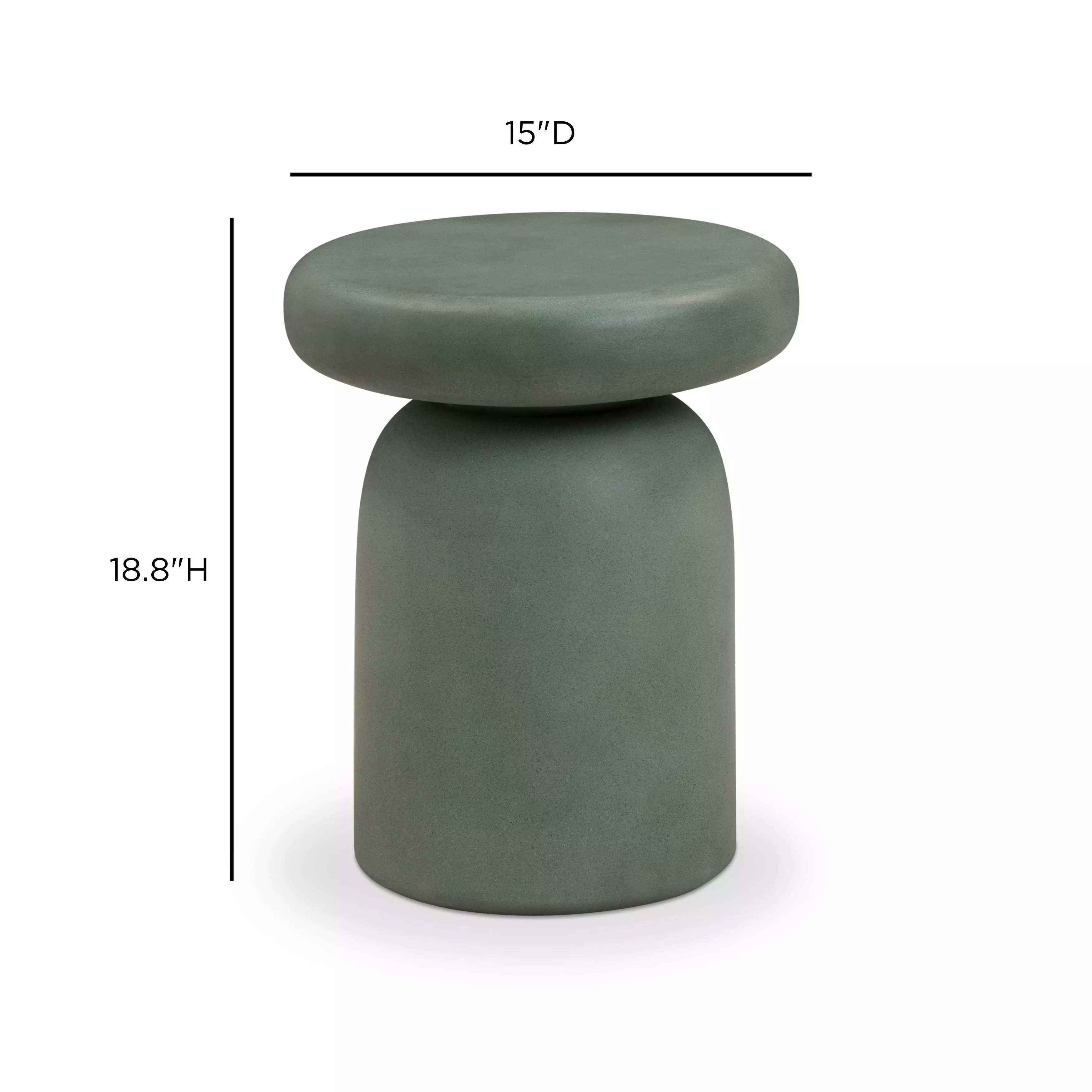 Lydia Green Outdoor Round Side Table