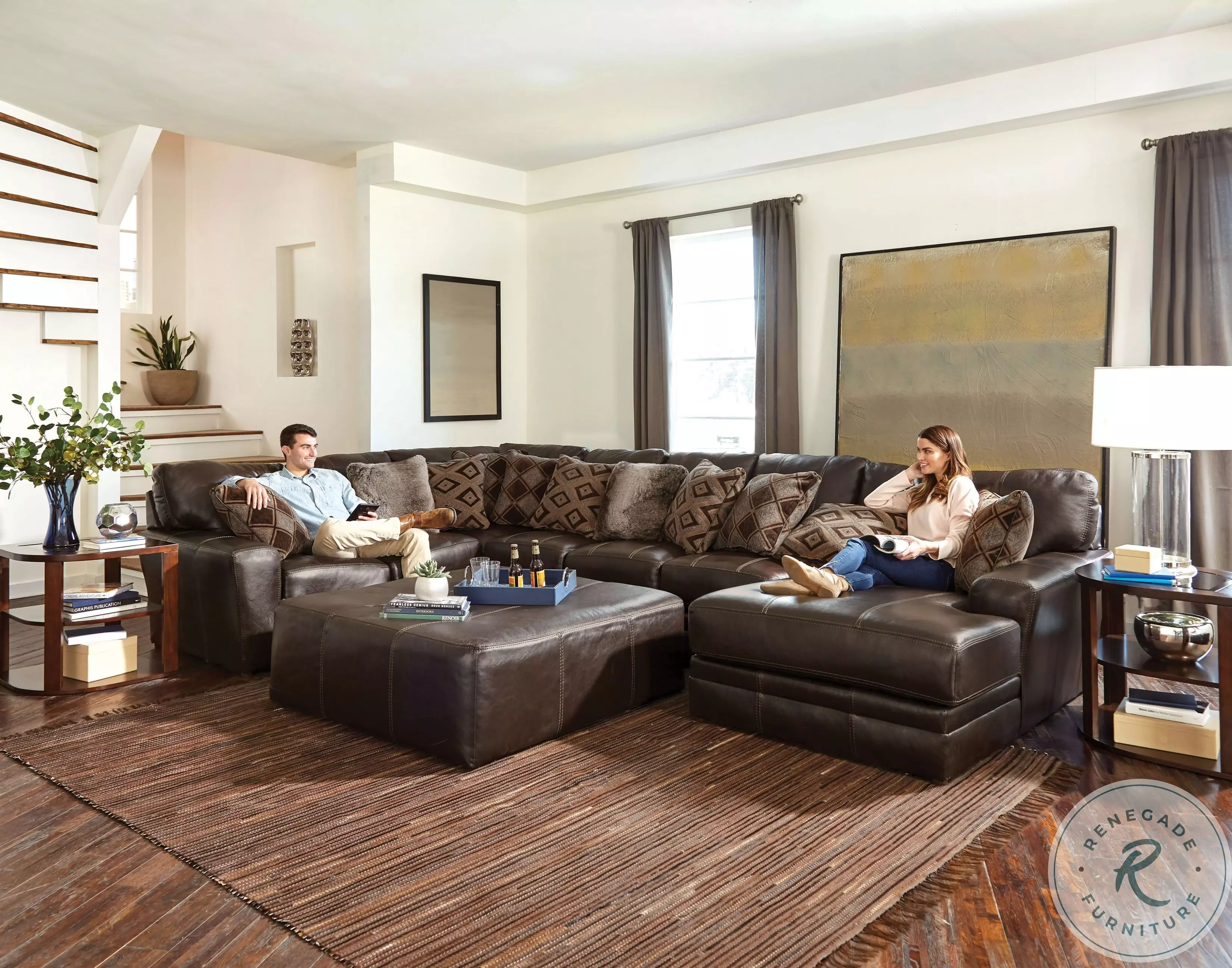 Denali Chocolate Cocktail Ottoman from Jackson | Coleman Furniture