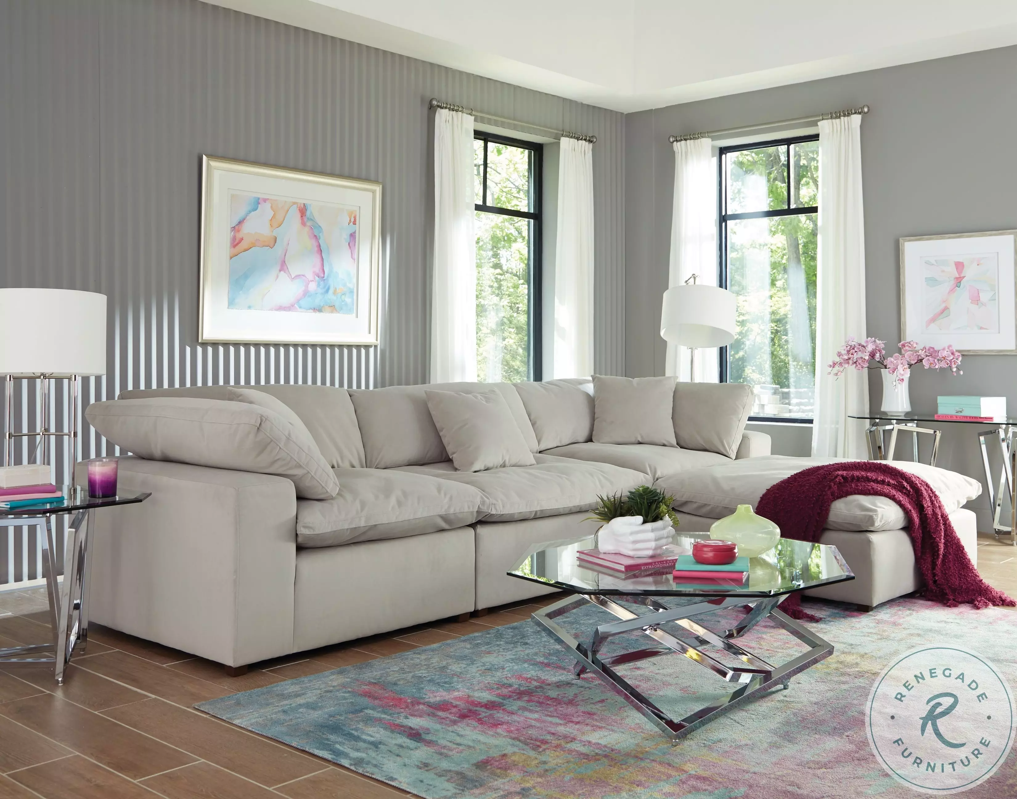 Posh Dove Modular Sectional From Home Gallery Stores | Home