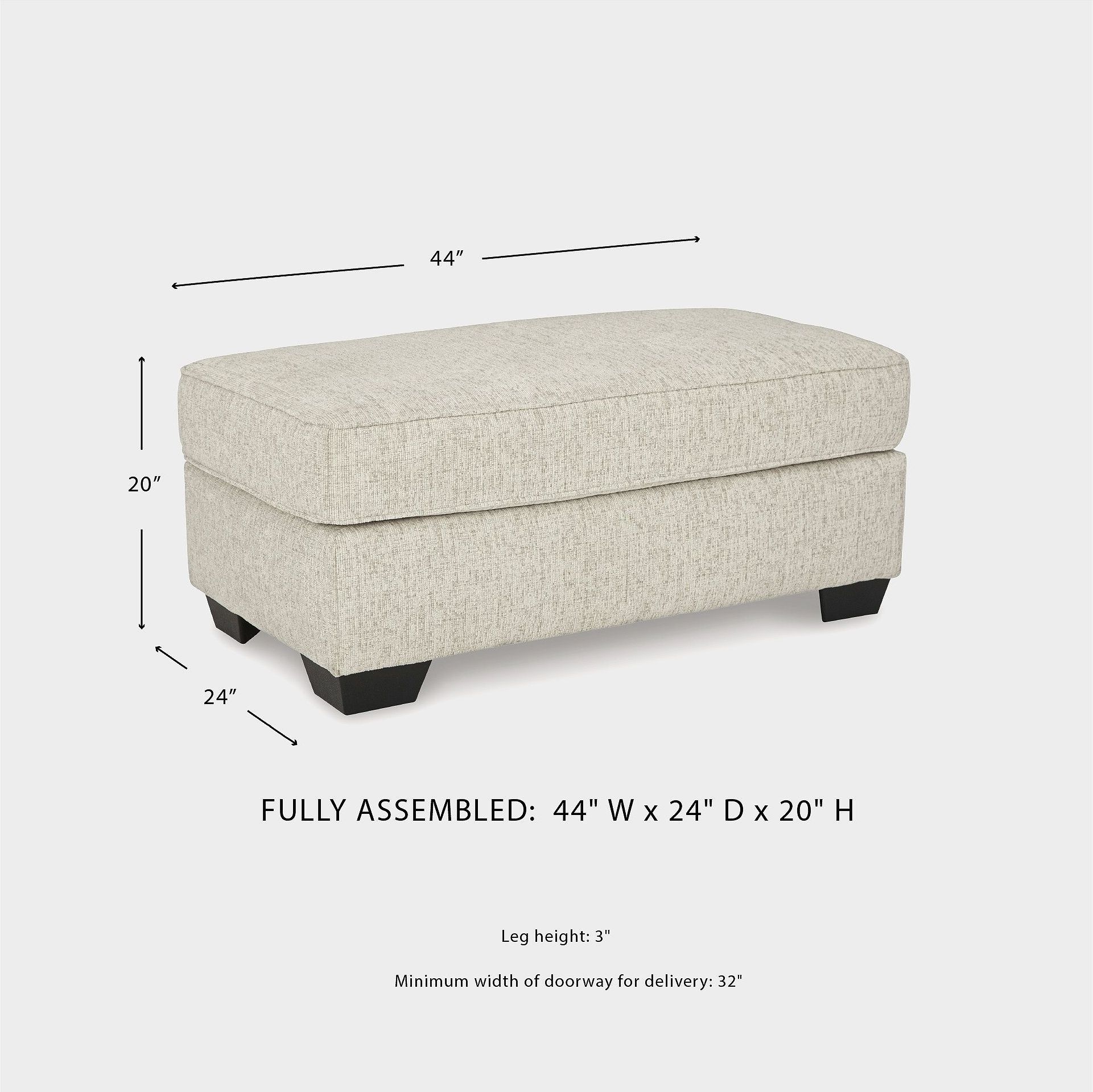 Heartcort Quartz Ottoman
