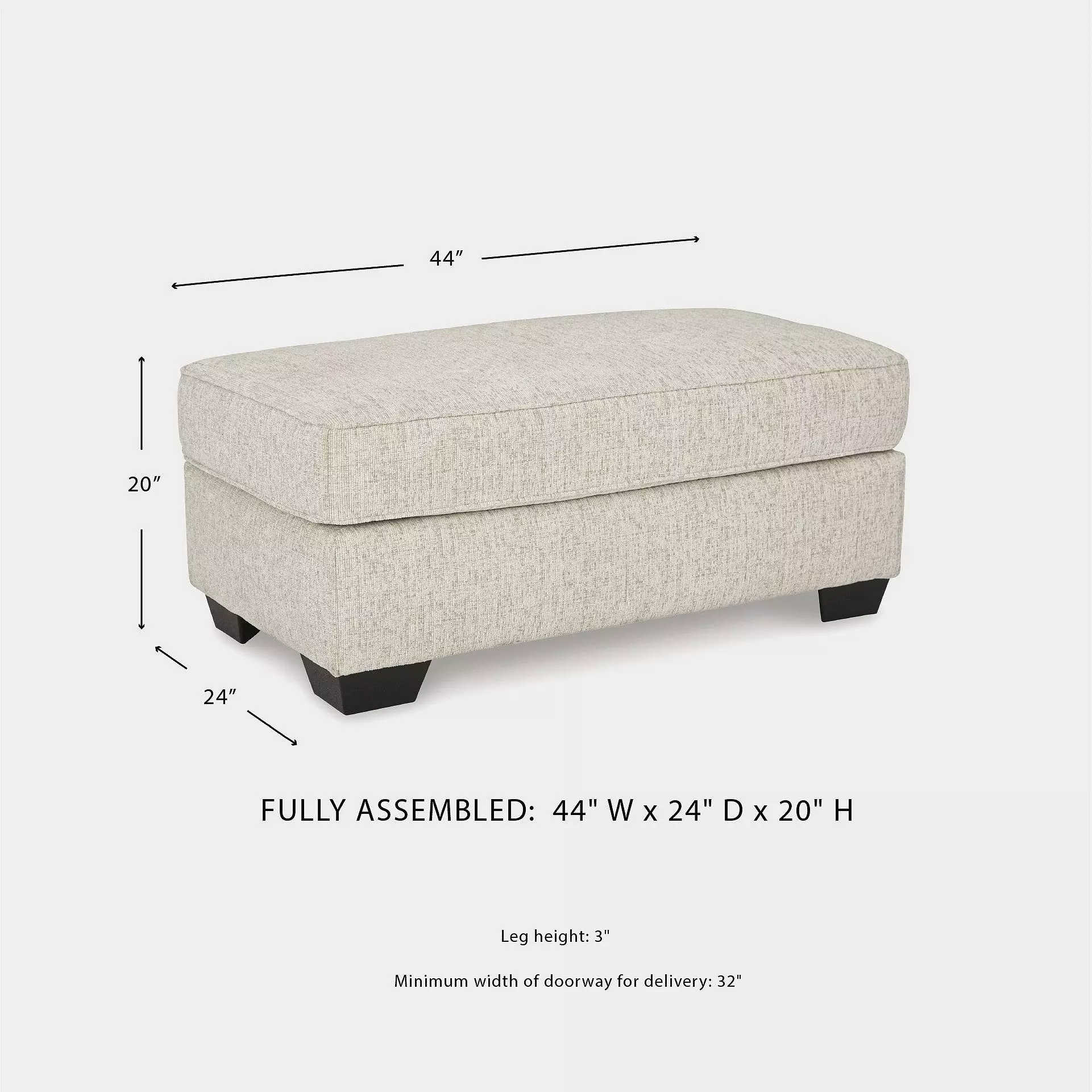 Heartcort Quartz Ottoman