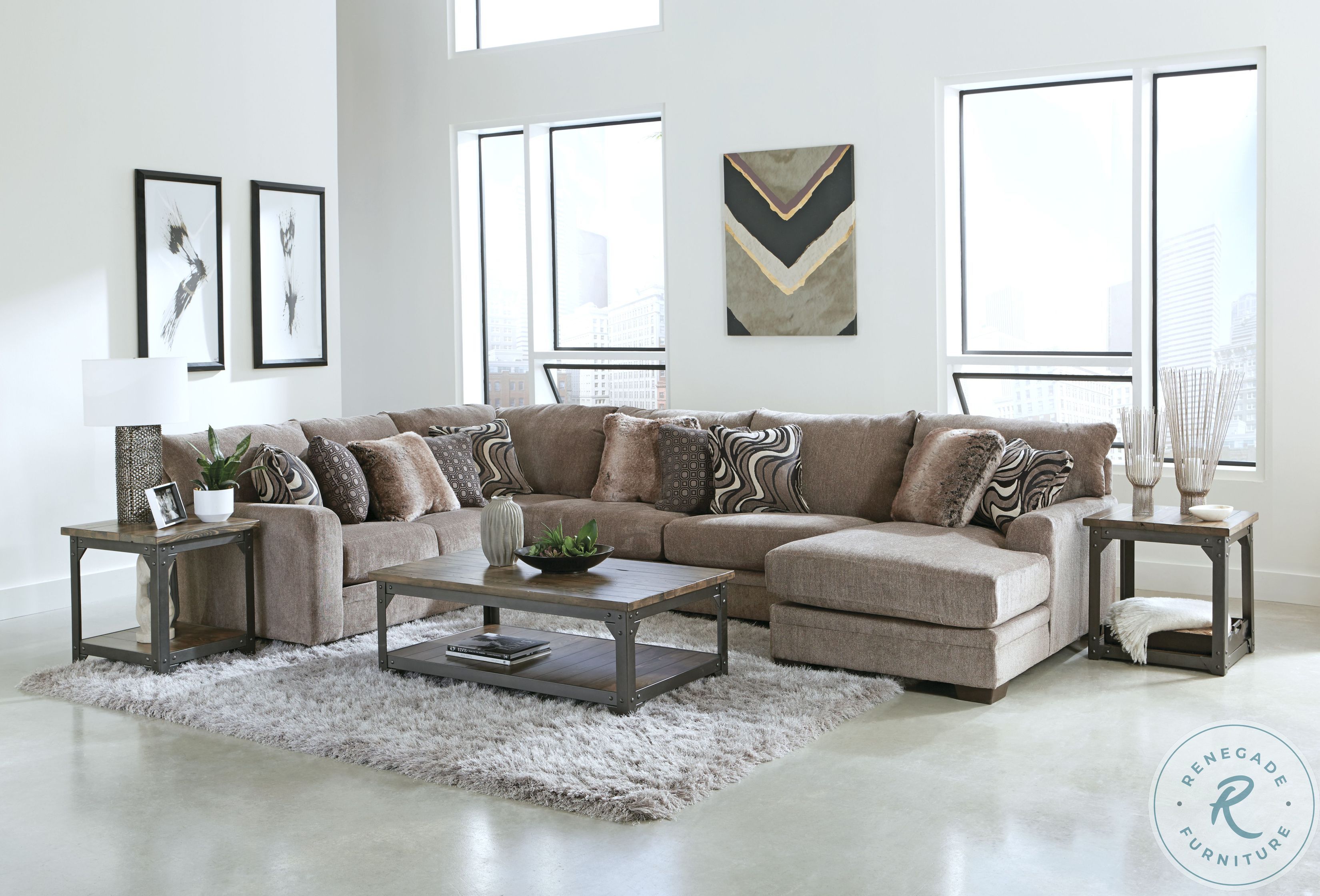 Kingston Pewter RAF Sectional From Jackson Coleman Furniture