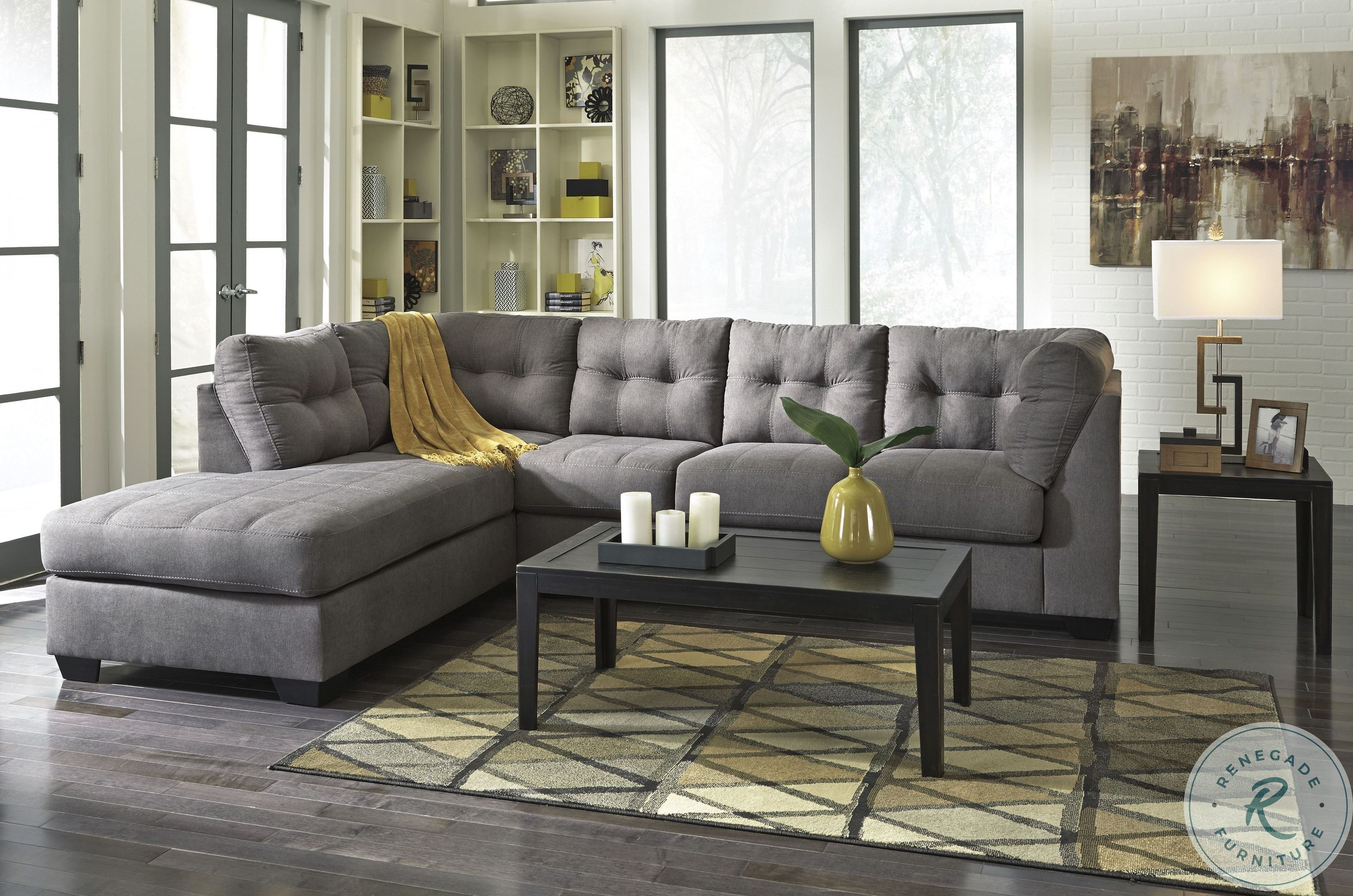 Maier Charcoal Gray Rocker Recliner from Ashley Coleman Furniture