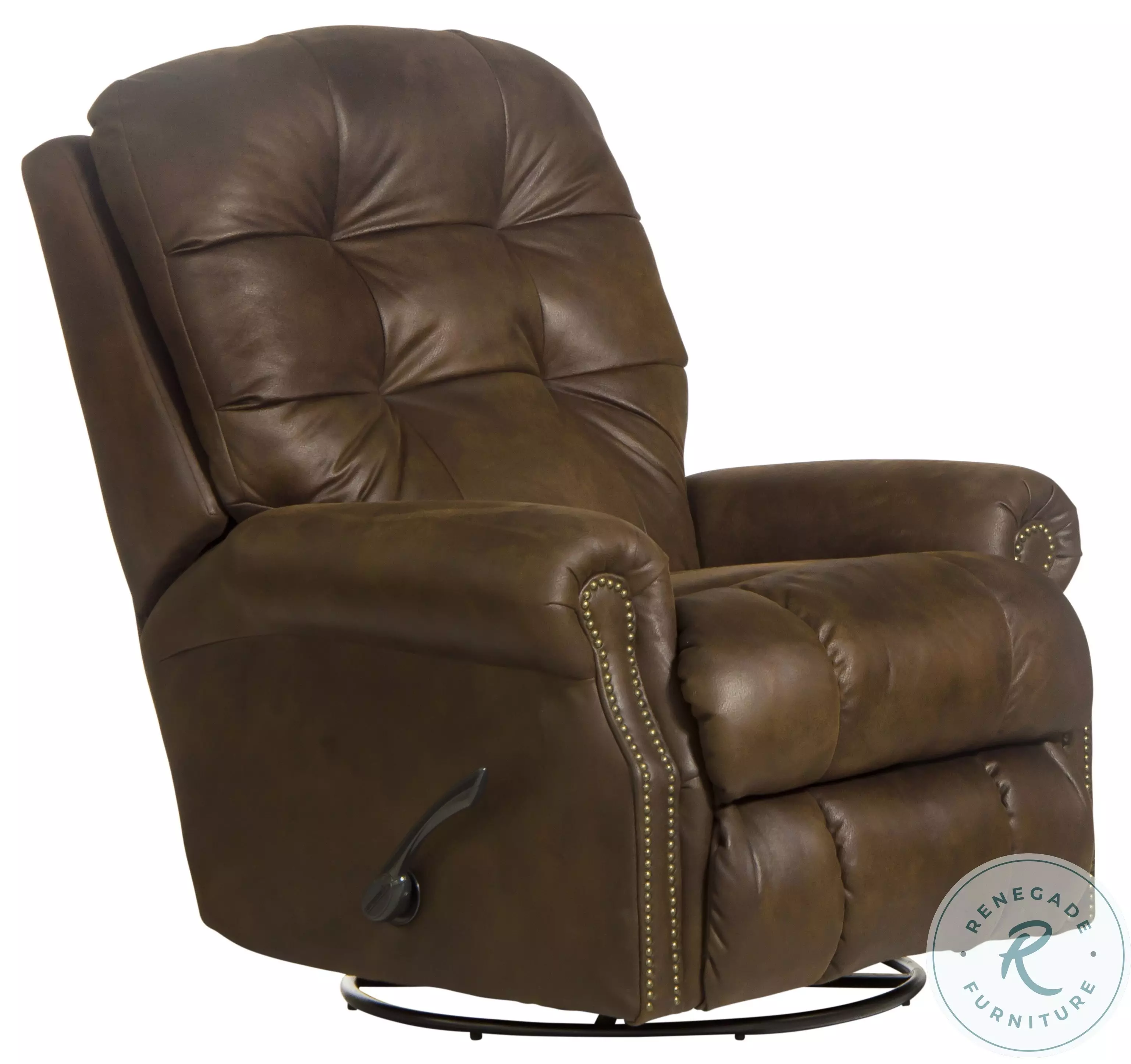 Simpson Walnut Swivel Glider Recliner From Catnapper | Coleman