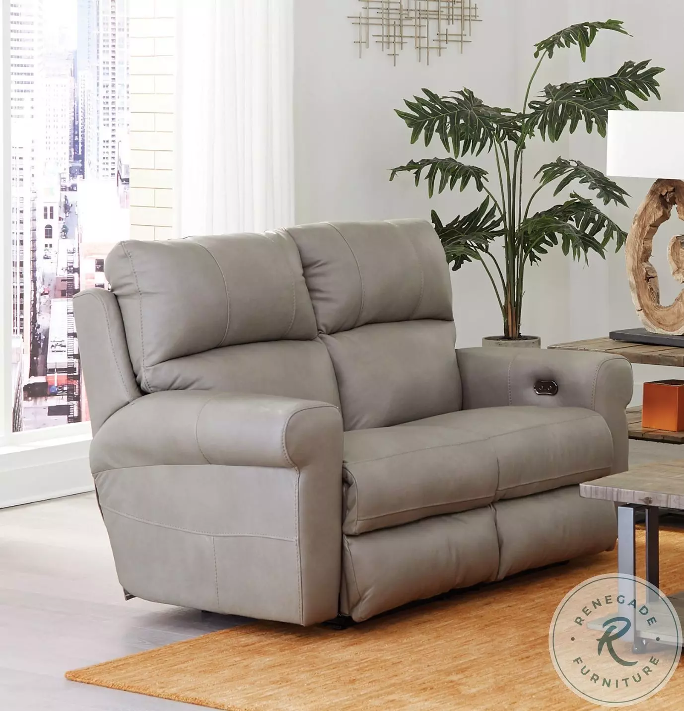 Torretta Putty Lay Flat Power Reclining Loveseat From Catnapper