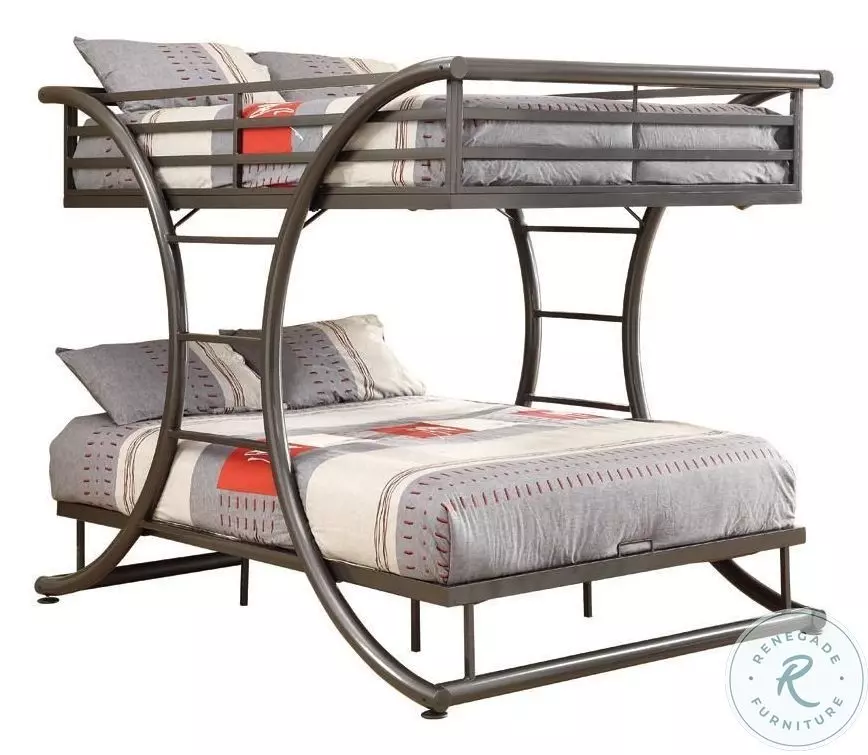 Stephan Gunmetal Full over Full Bunk Bed from Coaster