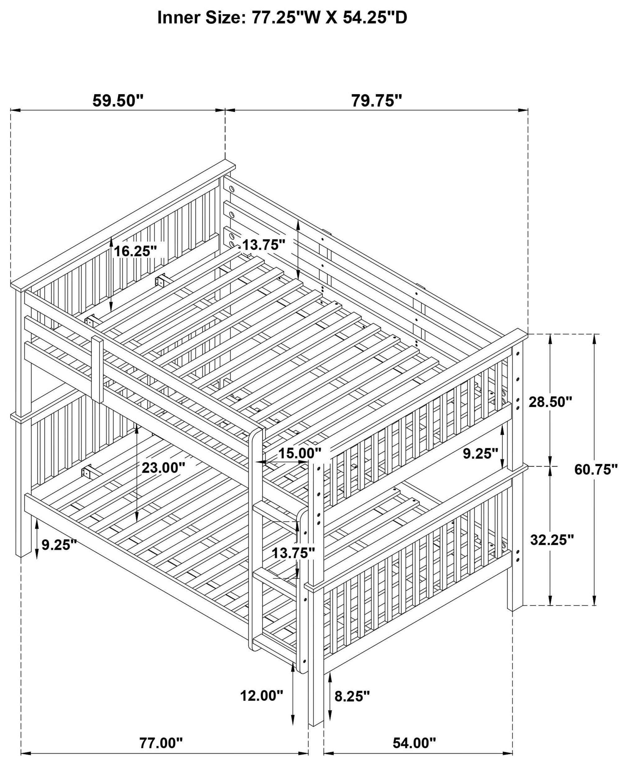 Chapman Black Full over Full Bunk Bed