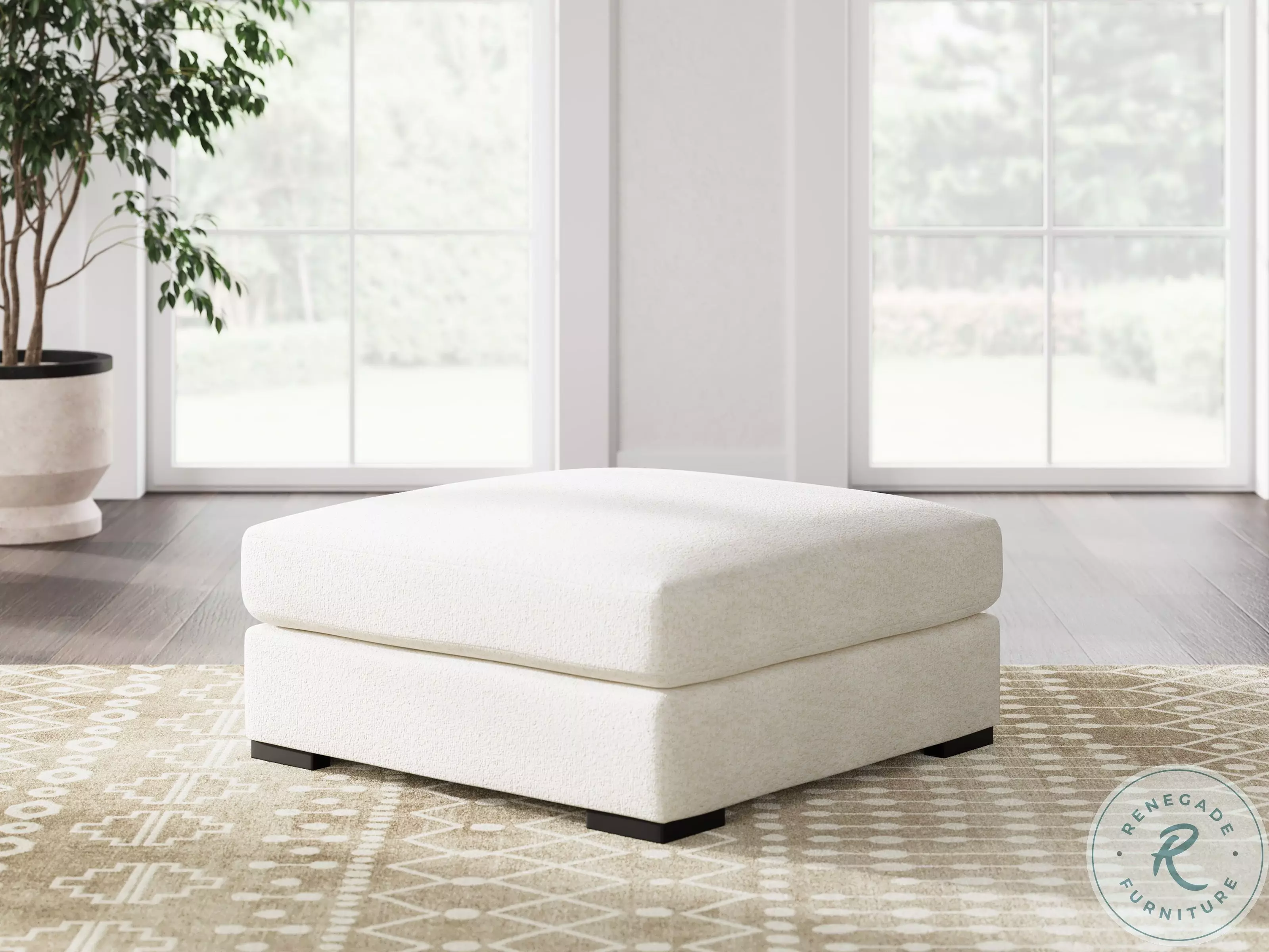 Donelson Creek Vanilla Oversized Accent Ottoman From Ashley
