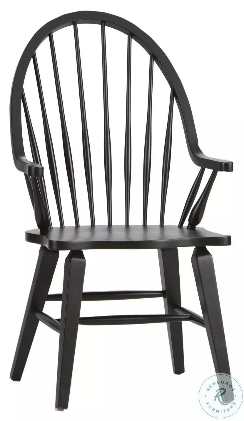 Hearthstone Black Windsor Back Arm Chair from Liberty (482-C1000A