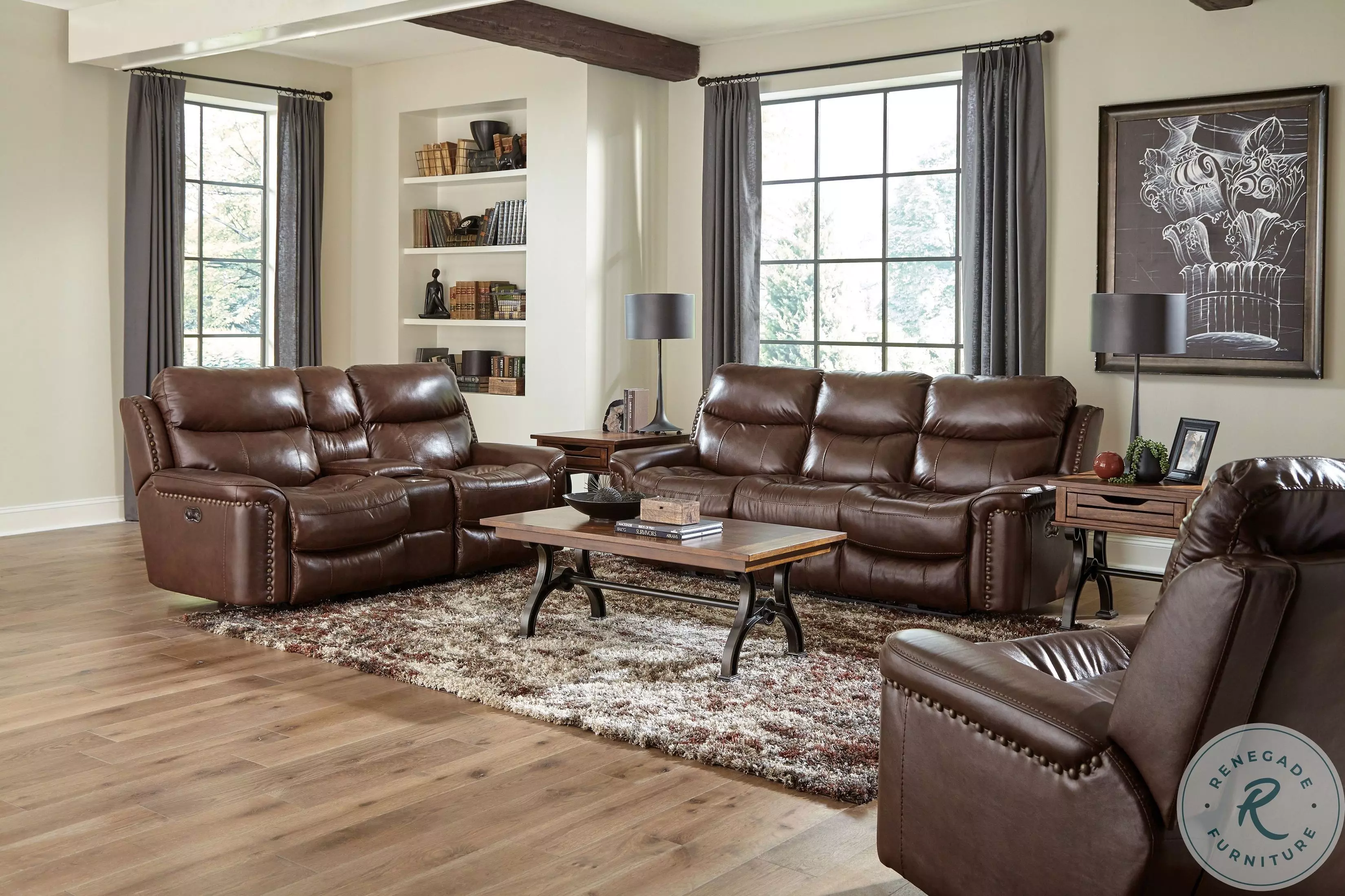 Ceretti Brown Power Reclining Living Room Set from Catnapper