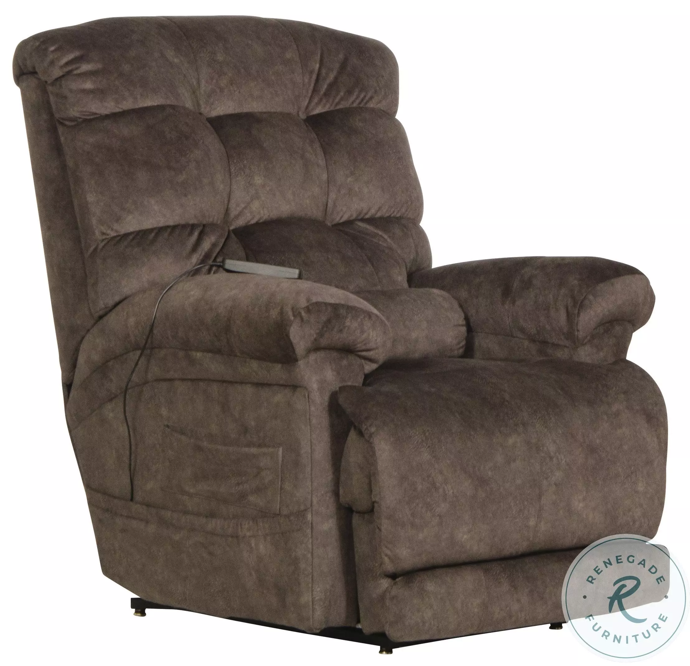 Longevity Chocolate Lay Flat Power Lift Recliner with Dual Motor