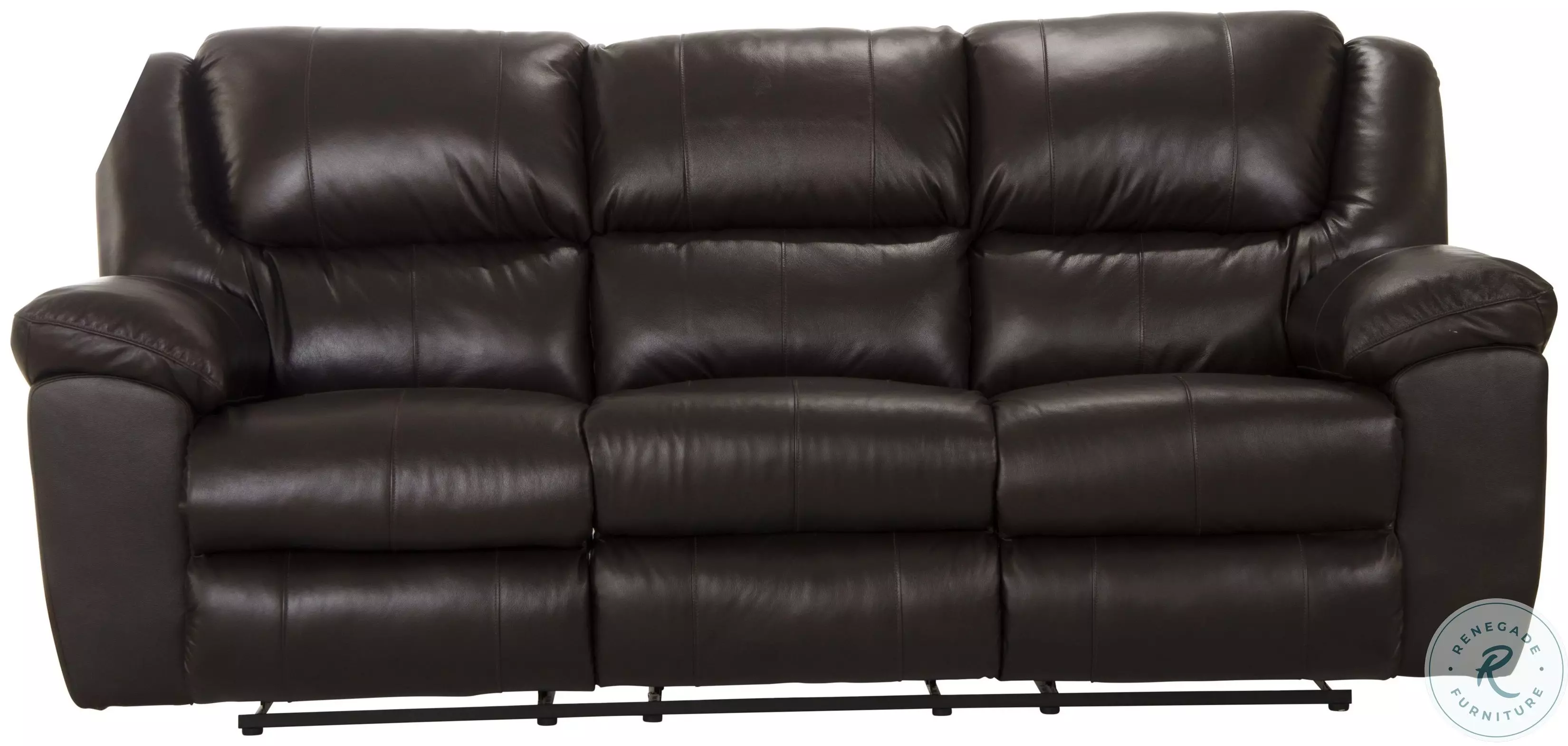 Transformer II Chocolate Italian Leather Match Reclining Sofa with