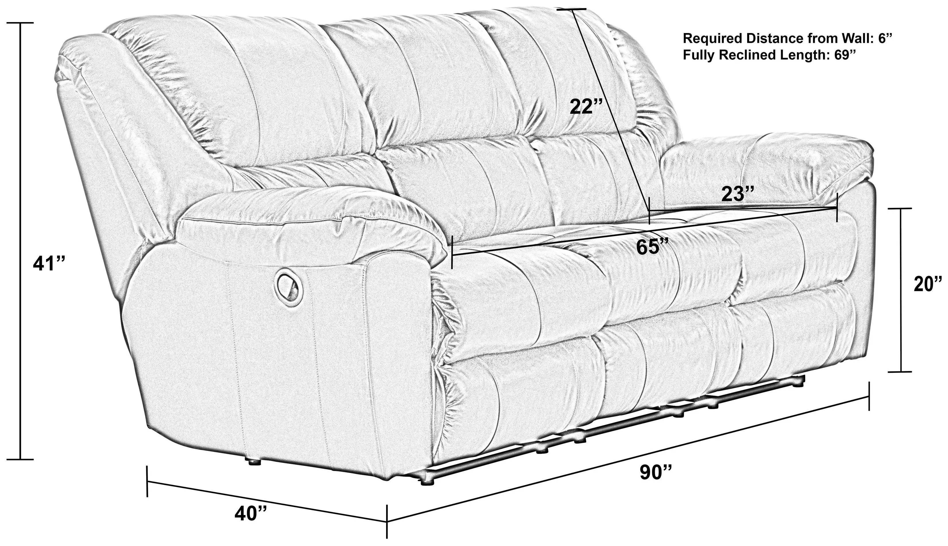 Transformer II Chocolate Italian Leather Match Reclining 90" Sofa with Drop Down Table