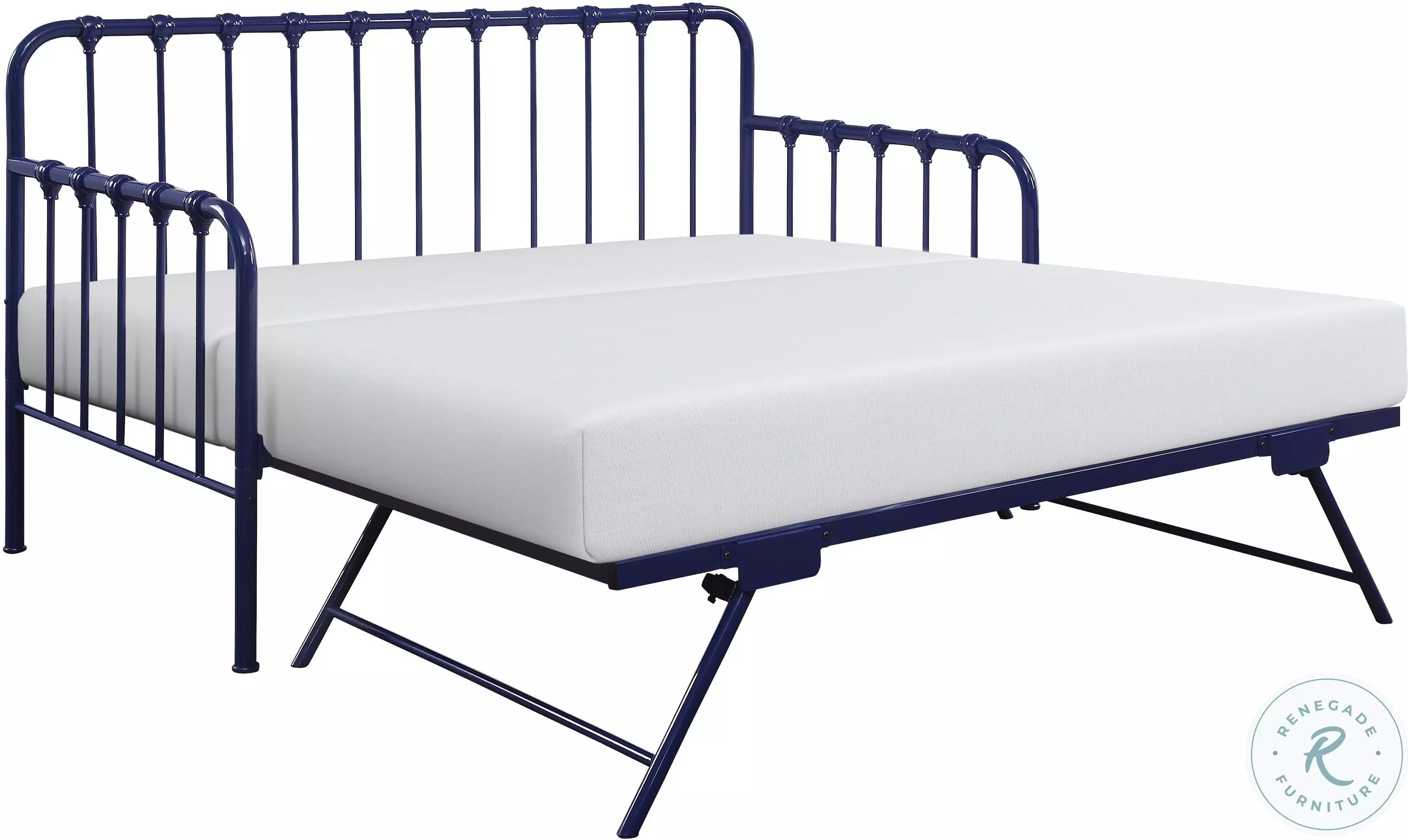 Constance Navy Blue Daybed With Lift Up Trundle From Home Gallery