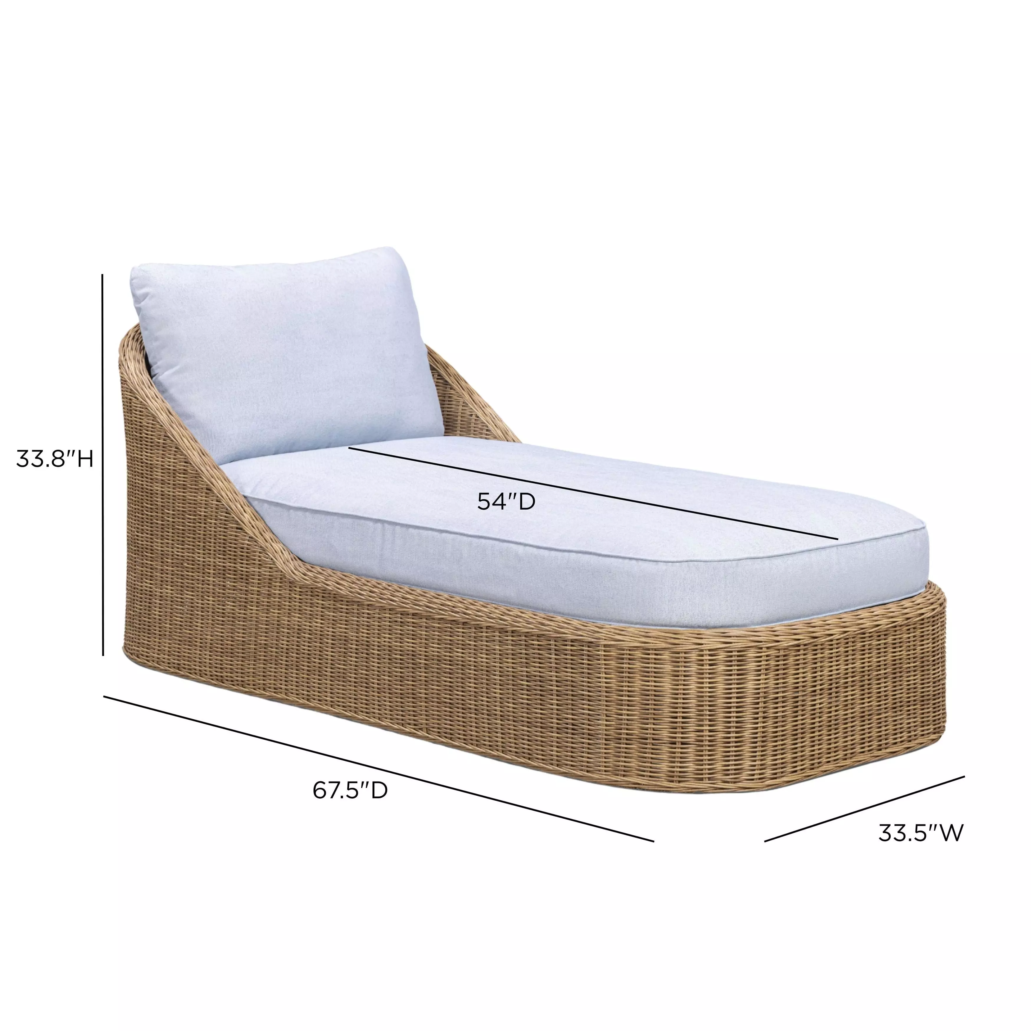 Axel Blue Performance Fabric Upholstered Outdoor Lounge Chair