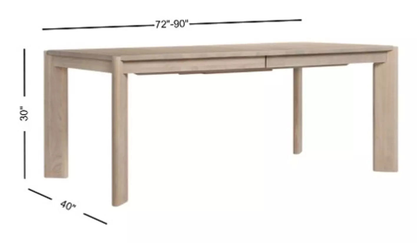West End Natural Maple 90" Extendable Rectangular Butterfly Leaf Dining Table