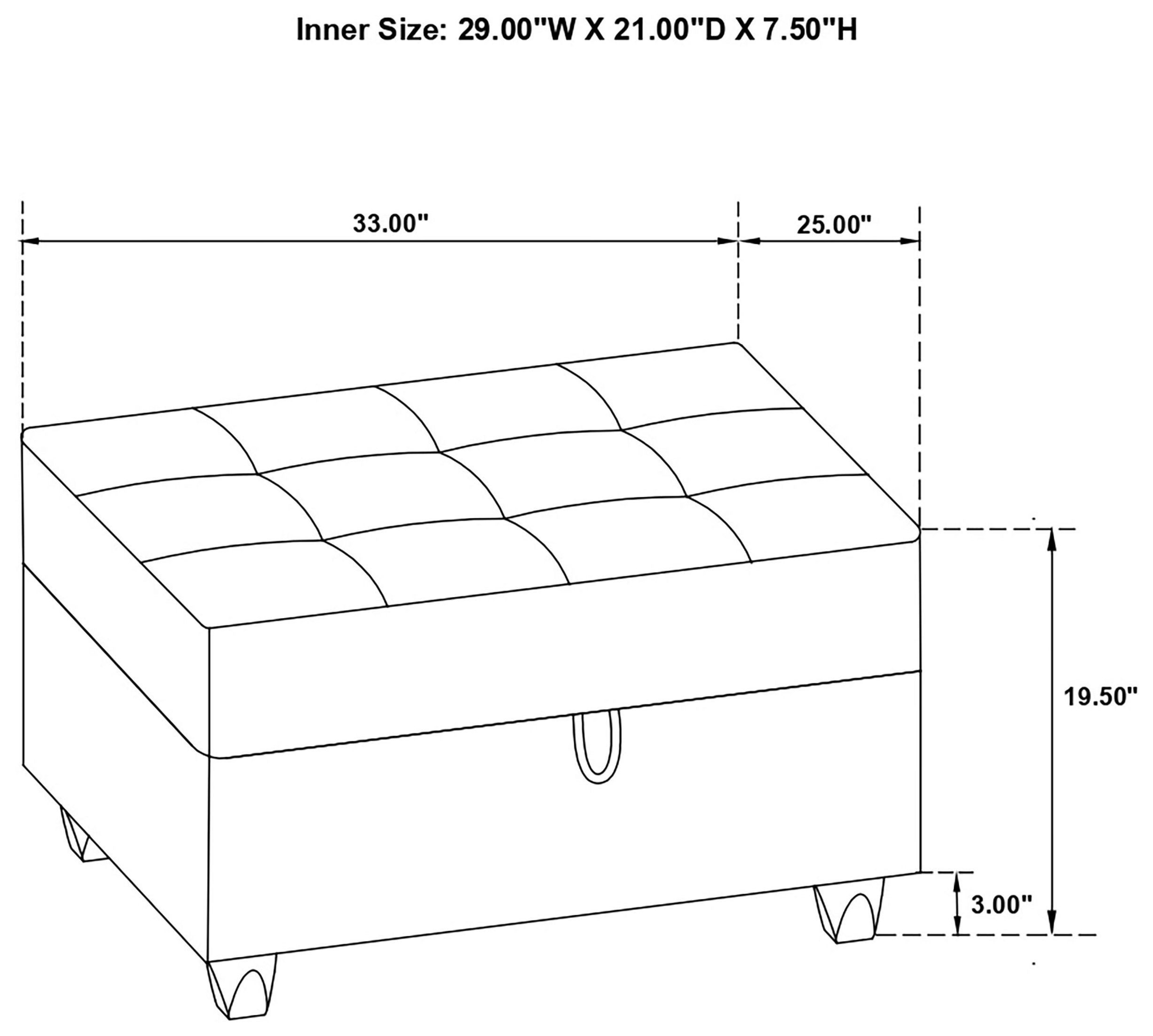Stonenesse Crosshatch Steel Gray Ottoman