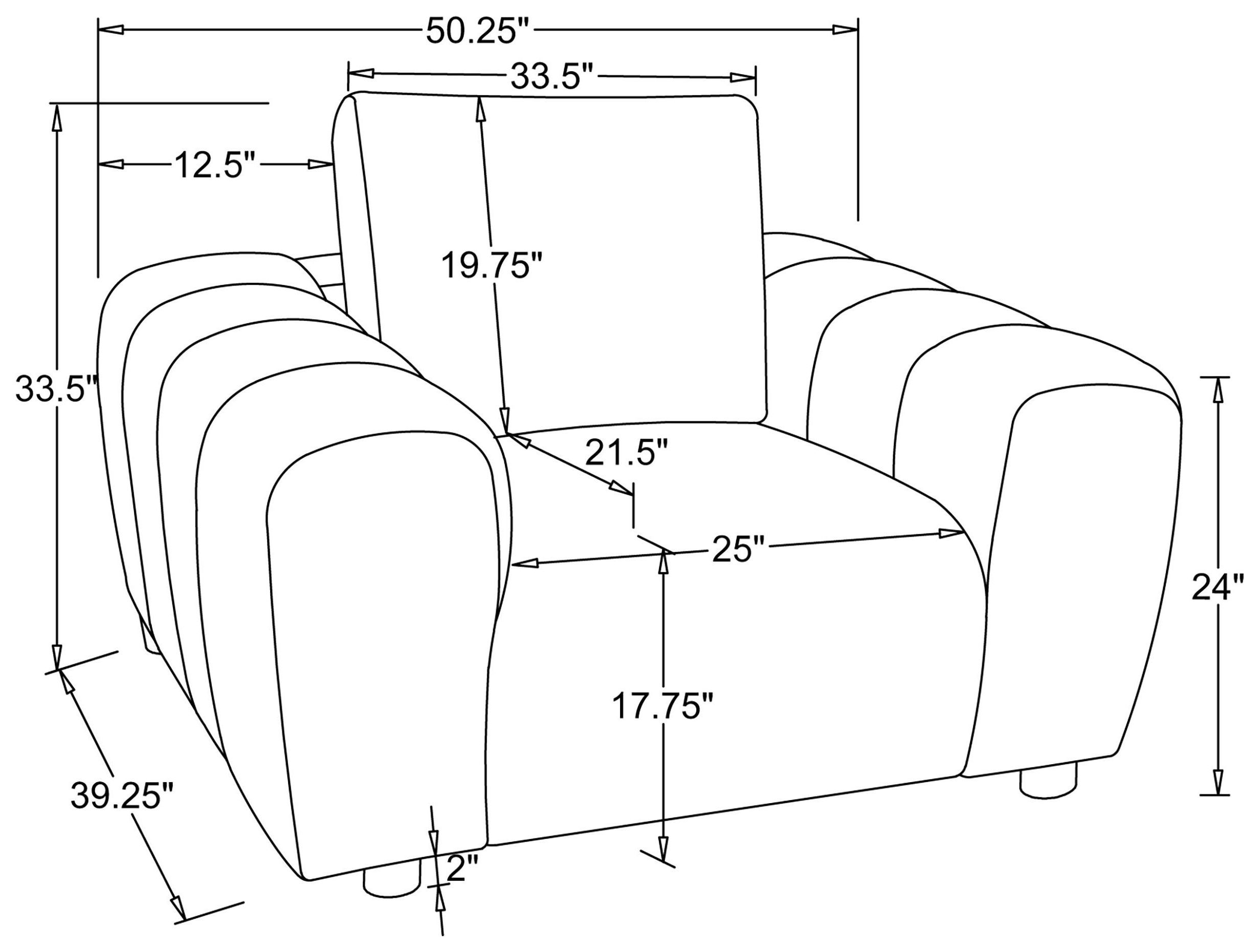 Burnett Burnt Orange Upholstered Lounge Chair