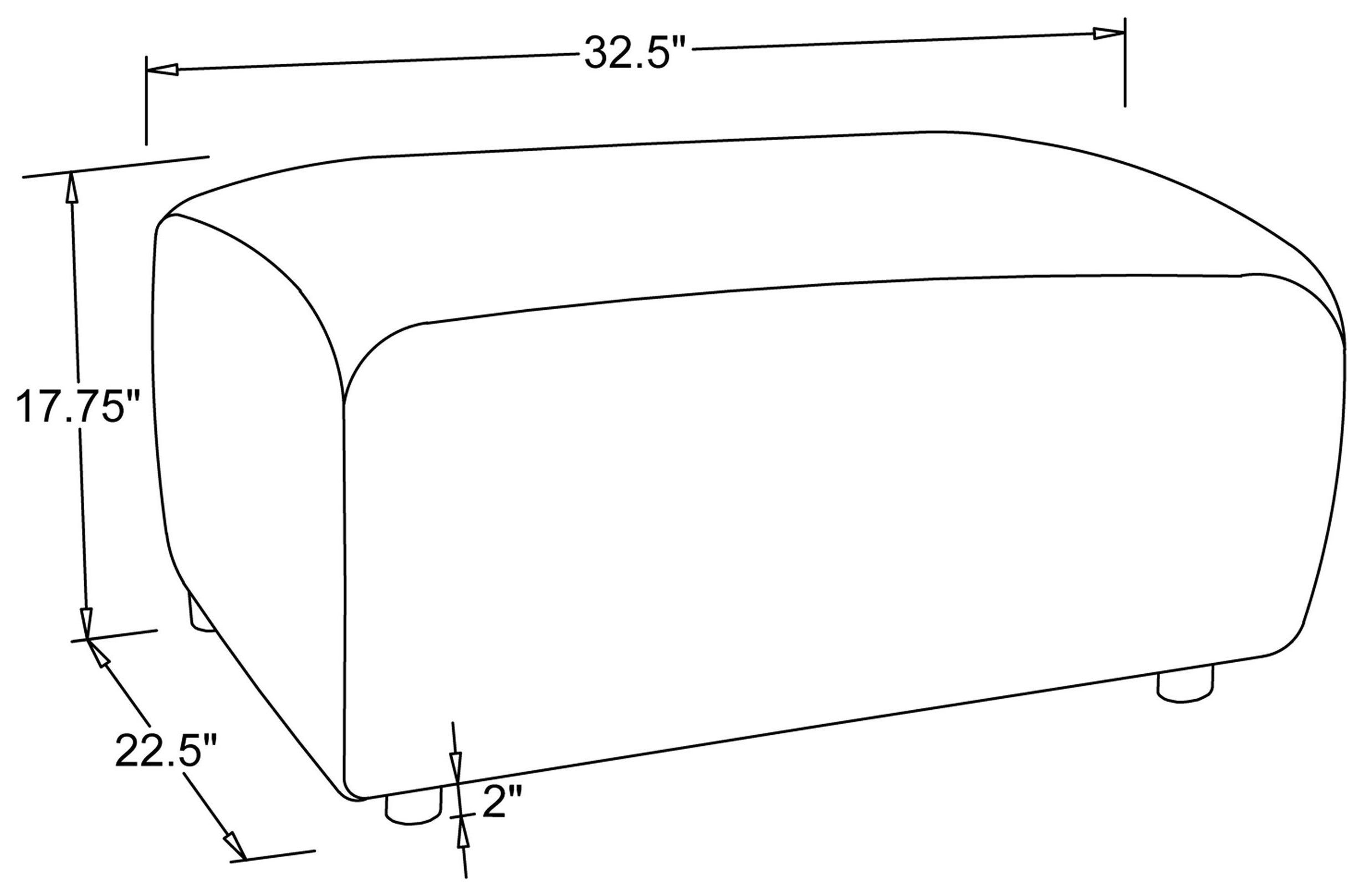 Burnett Ivory Rectangular Ottoman