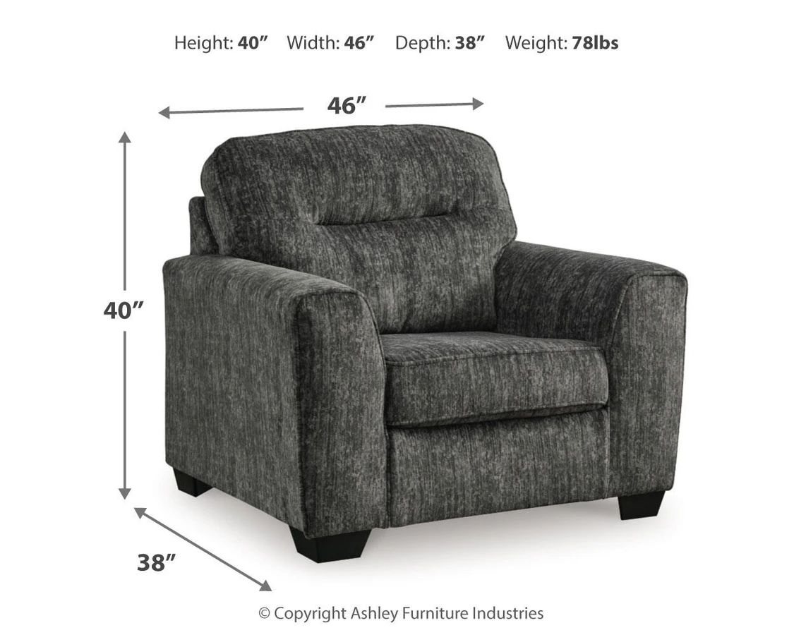 Lonoke Gunmetal Chair And A Half