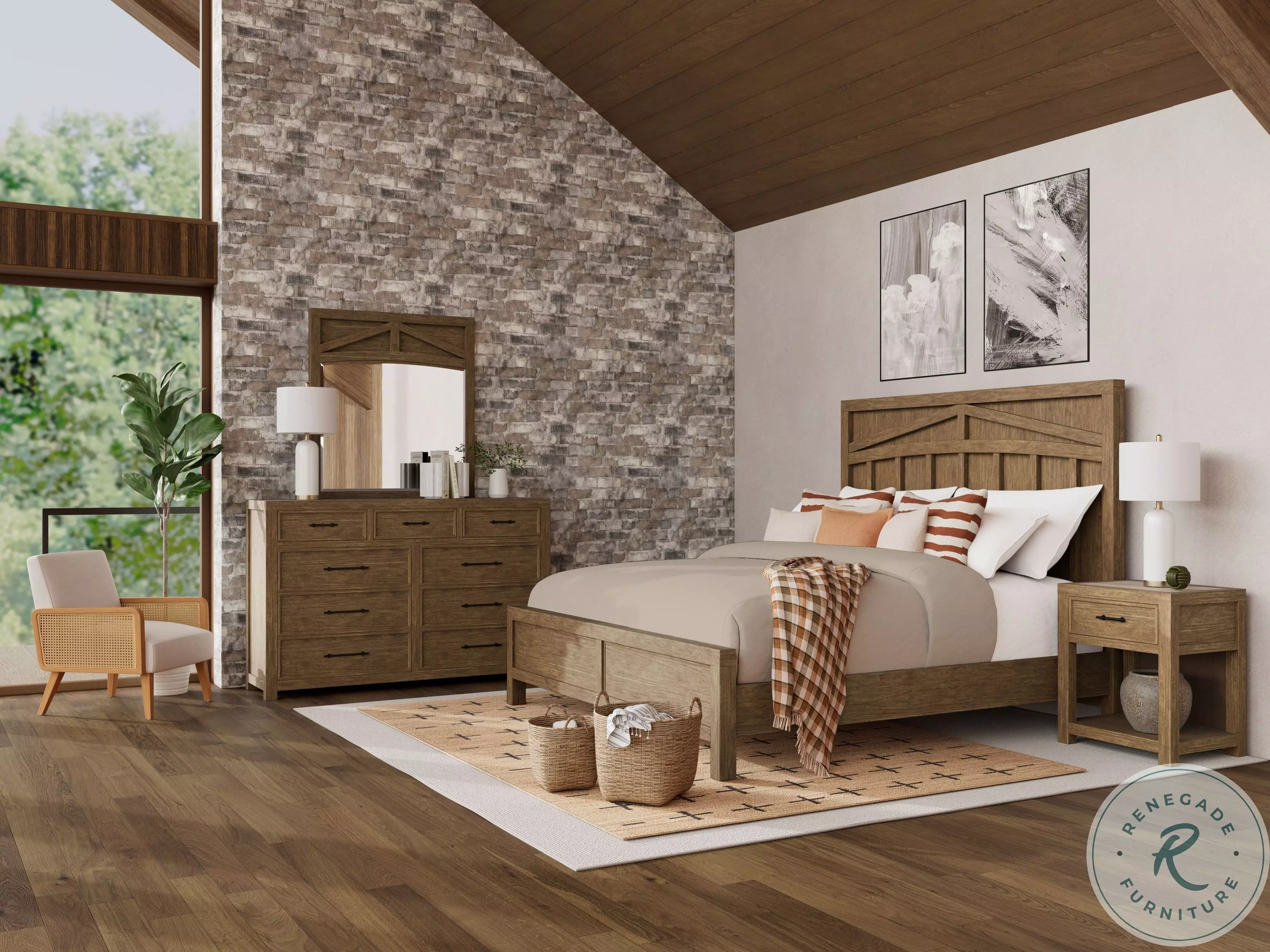Bozeman Toasted Almond Panel Bedroom Set from Riverside