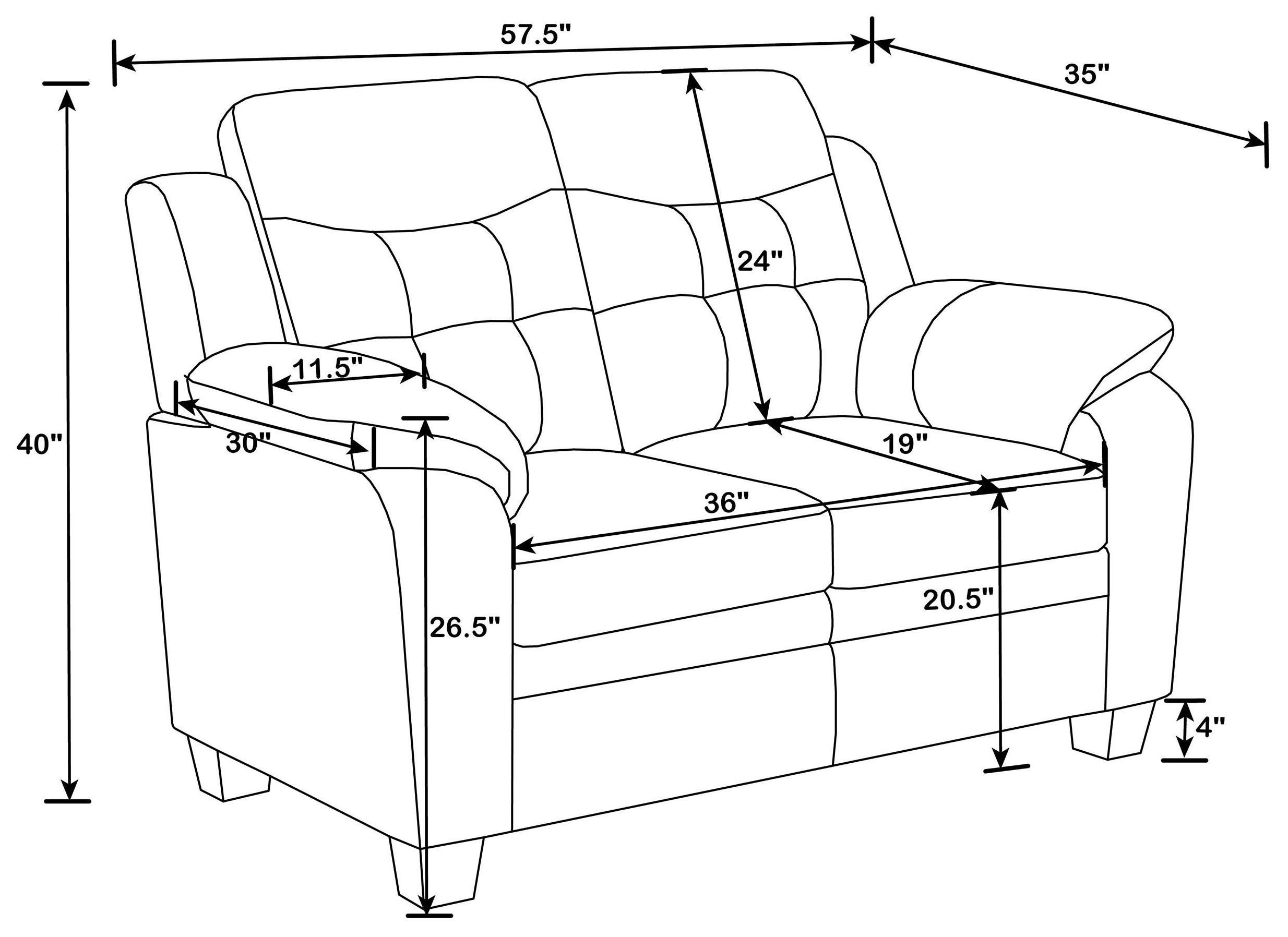 Finley Black Loveseat