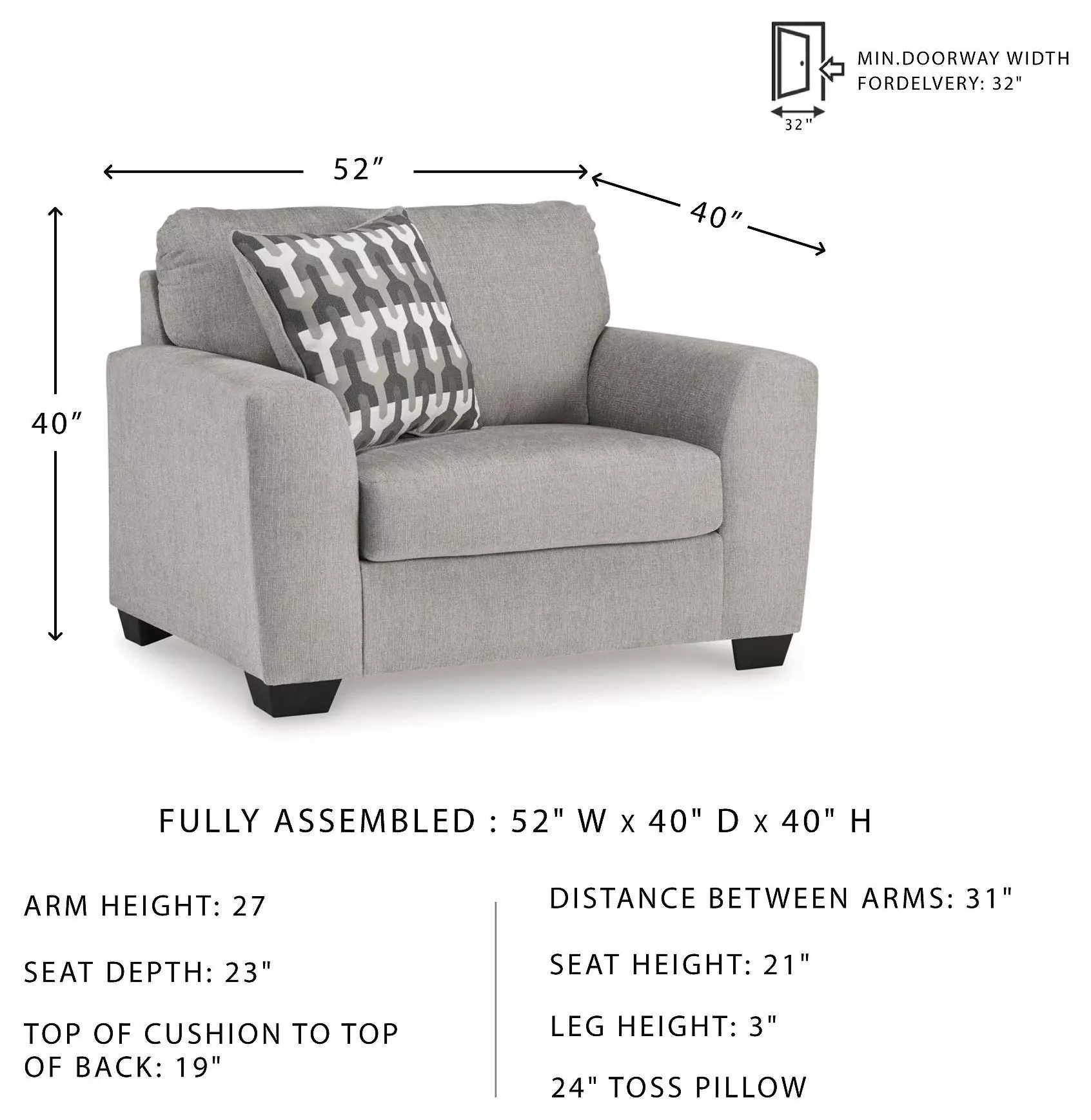 Avenal Park Flannel Chair And A Half