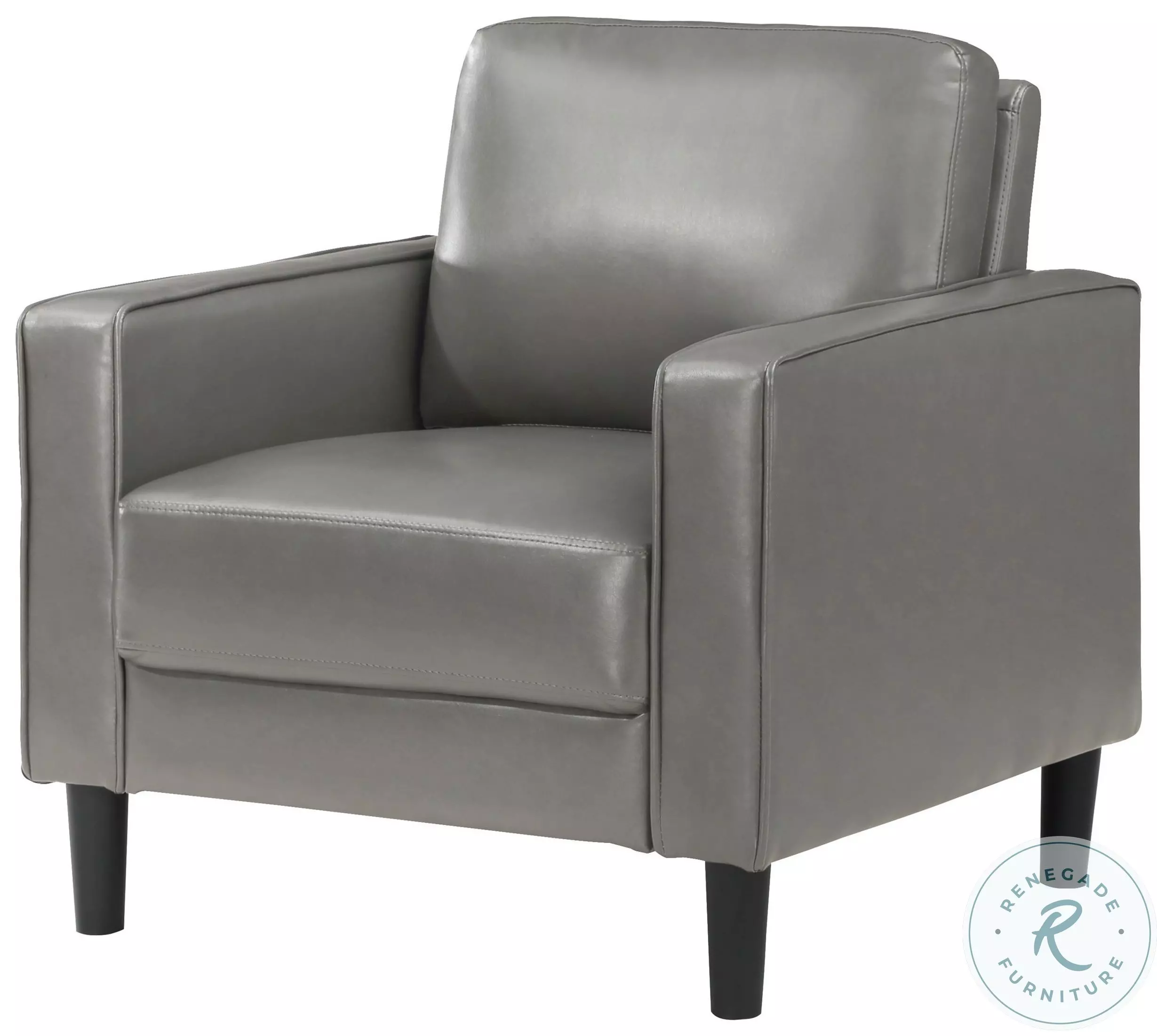 Ruth Gray Track Arm Faux Leather Living Room Set from Coaster