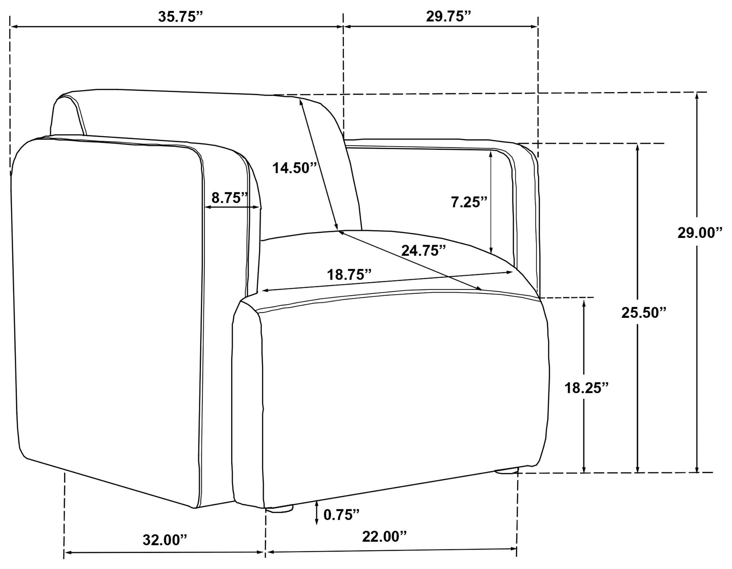 Dorset White Upholstered Lounge Chair