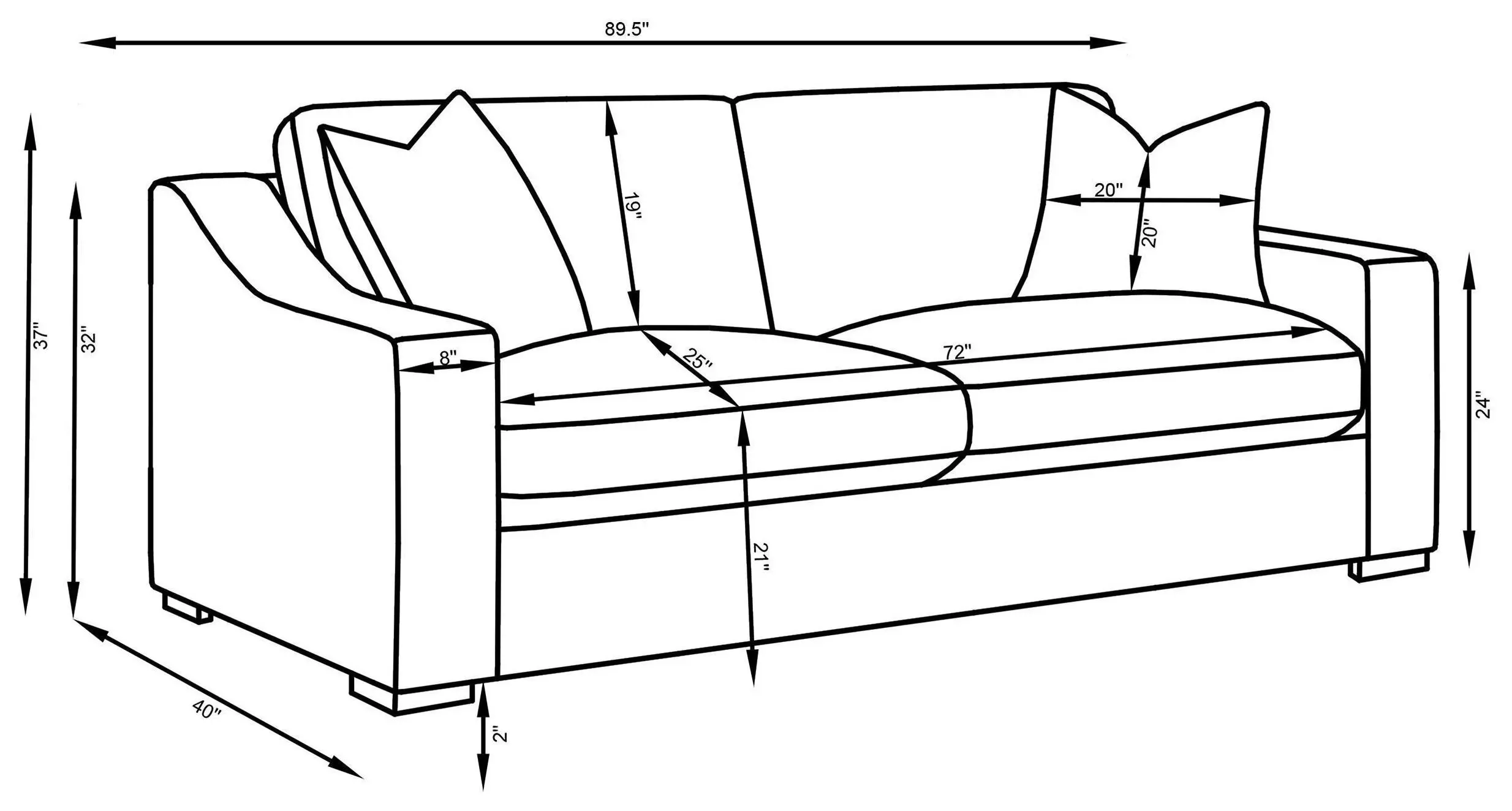Ashlyn White Upholstered Performance Fabric 90" Sofa