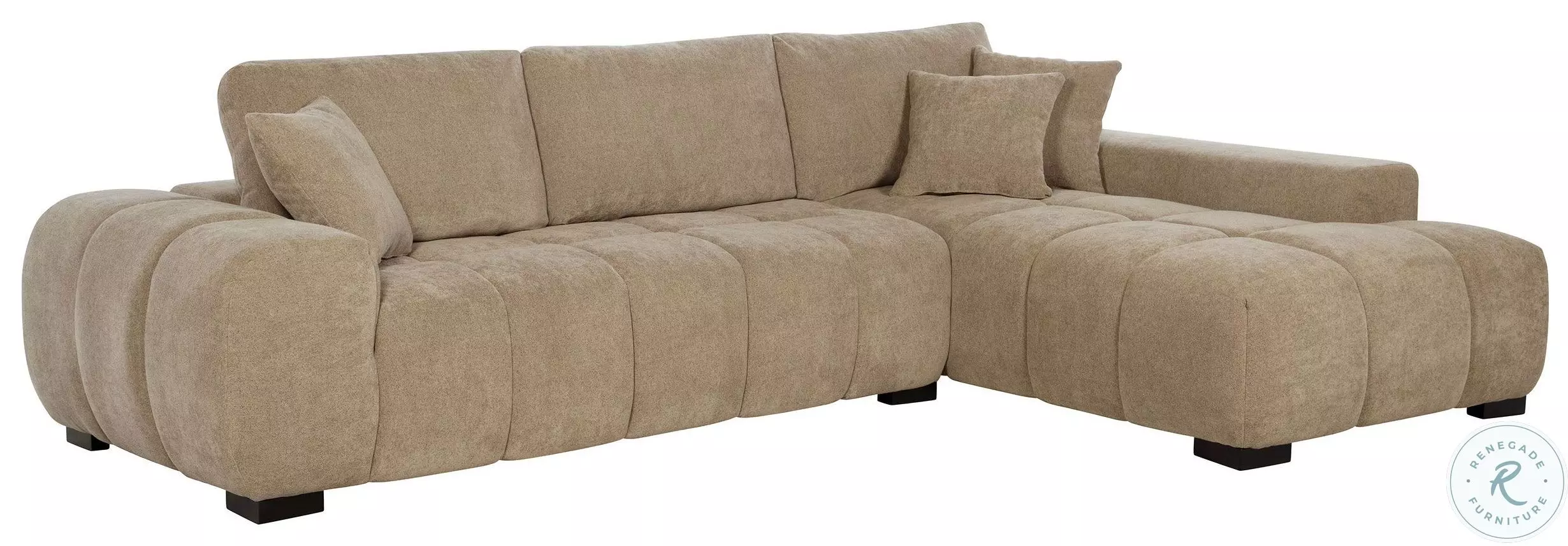 Octavia Camel Chaise Sofa Sectional from Coaster Furniture | Home