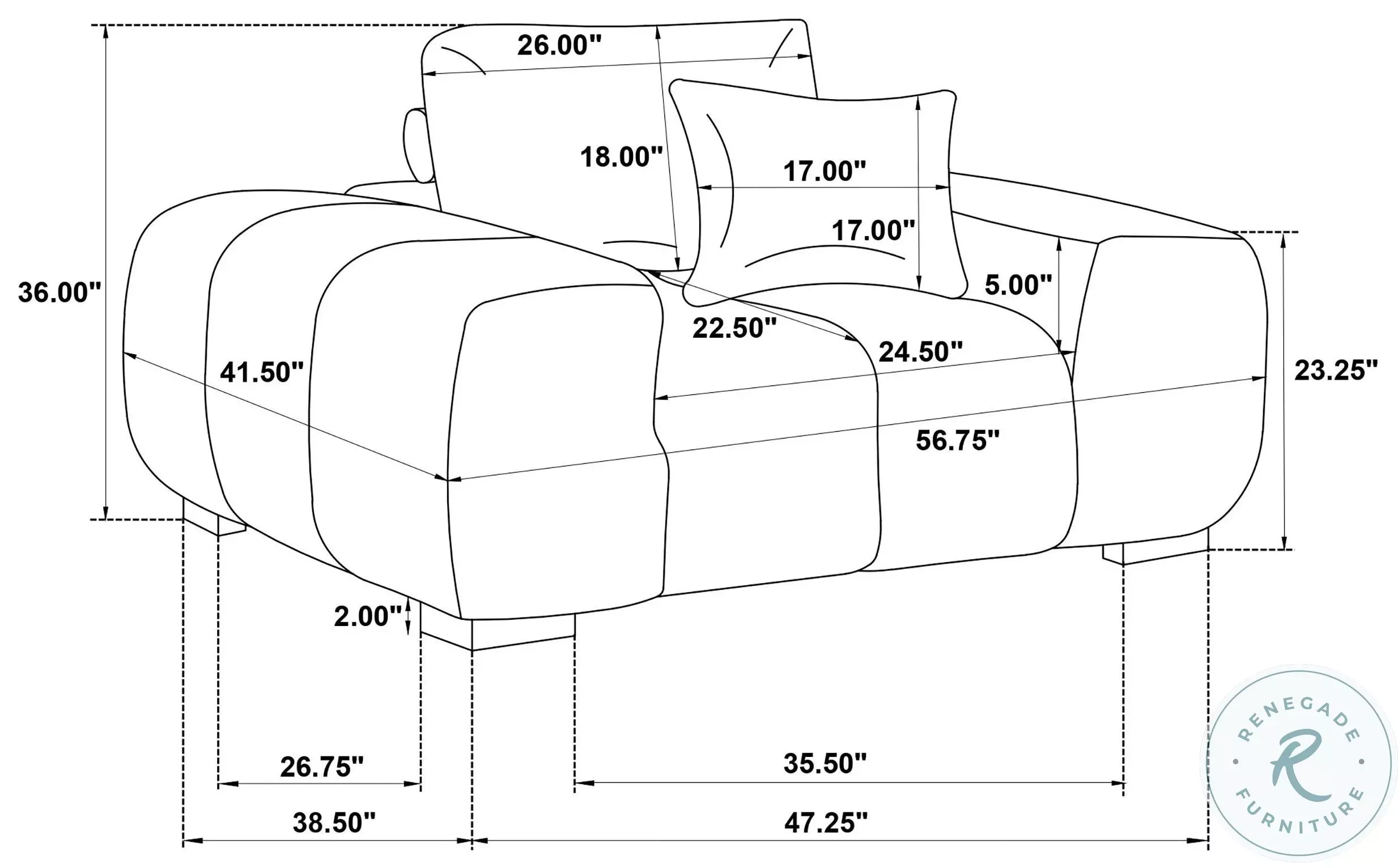 Octavia Charcoal Gray Track Arm Accent Chair