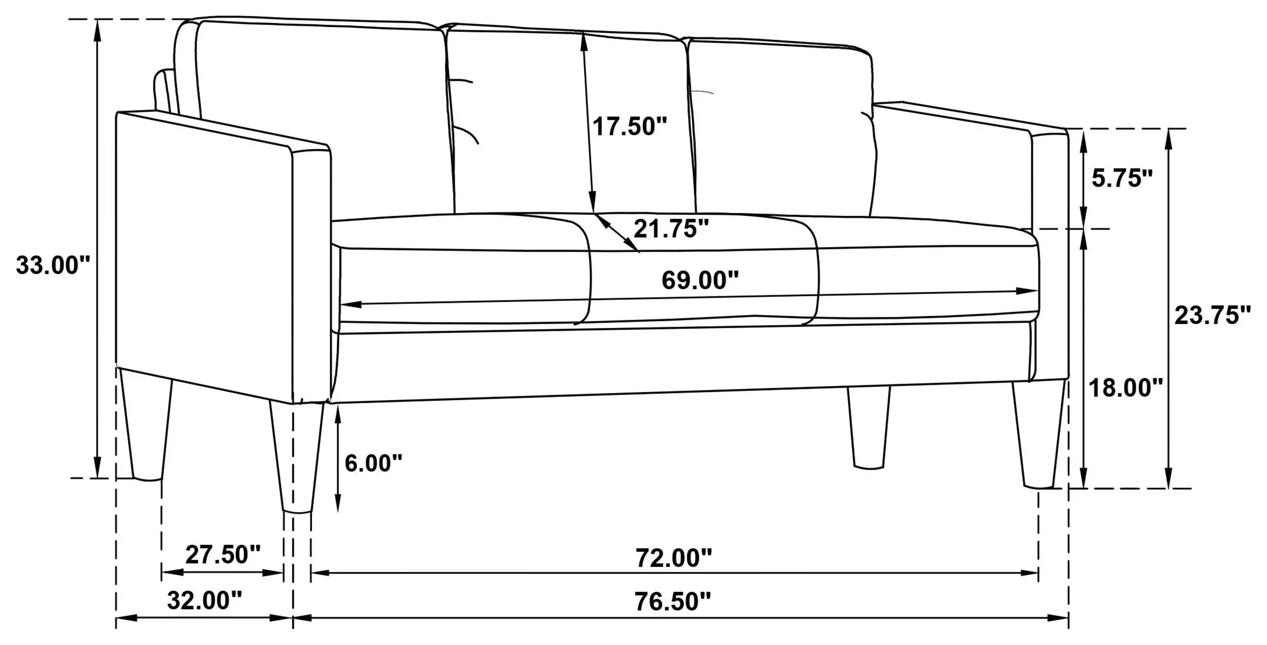 Ruth Matcha 77" Sofa