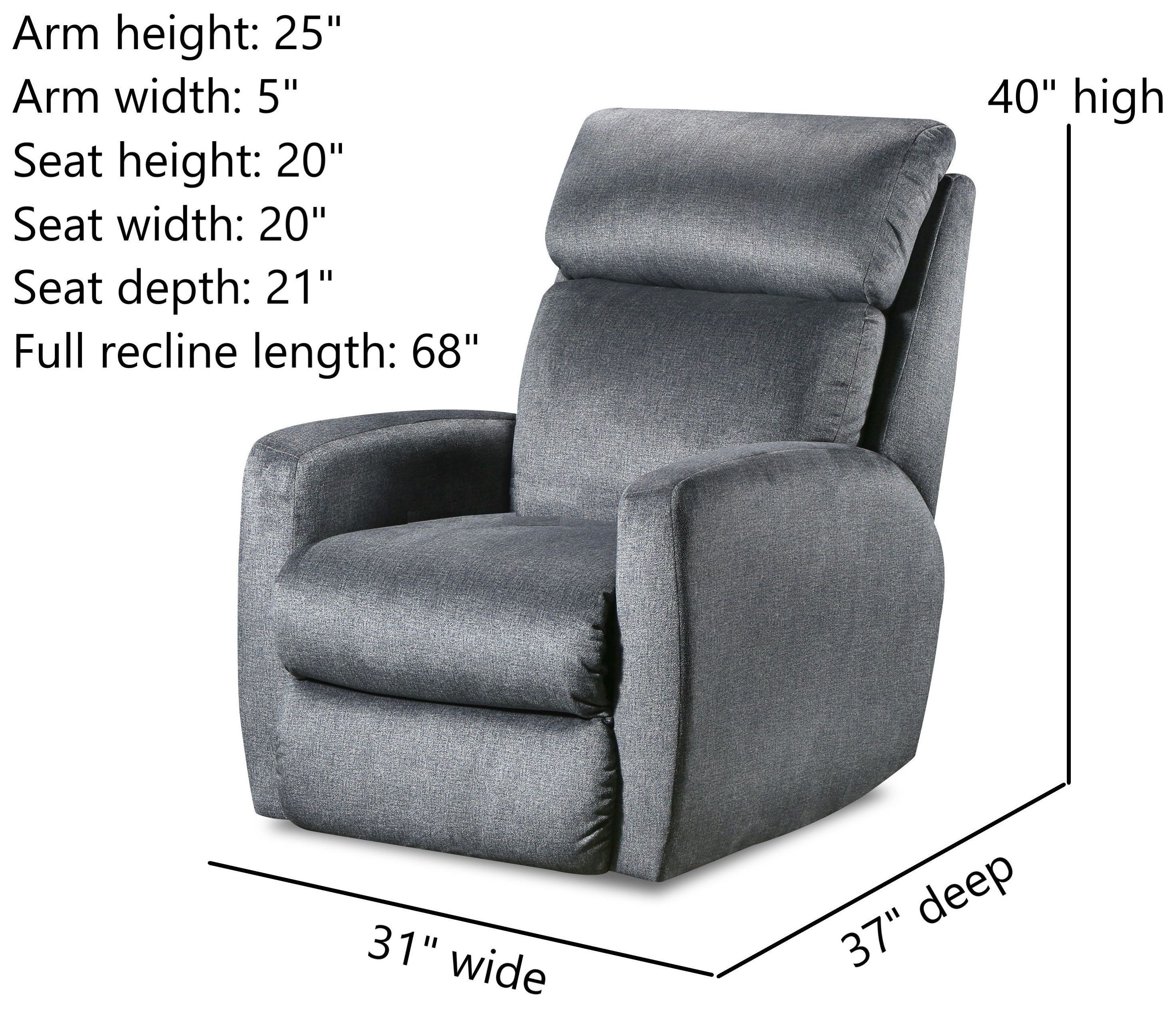 Primo Cyber Space Charcoal Power Headrest Rocker Recliner with SoCozi Massage