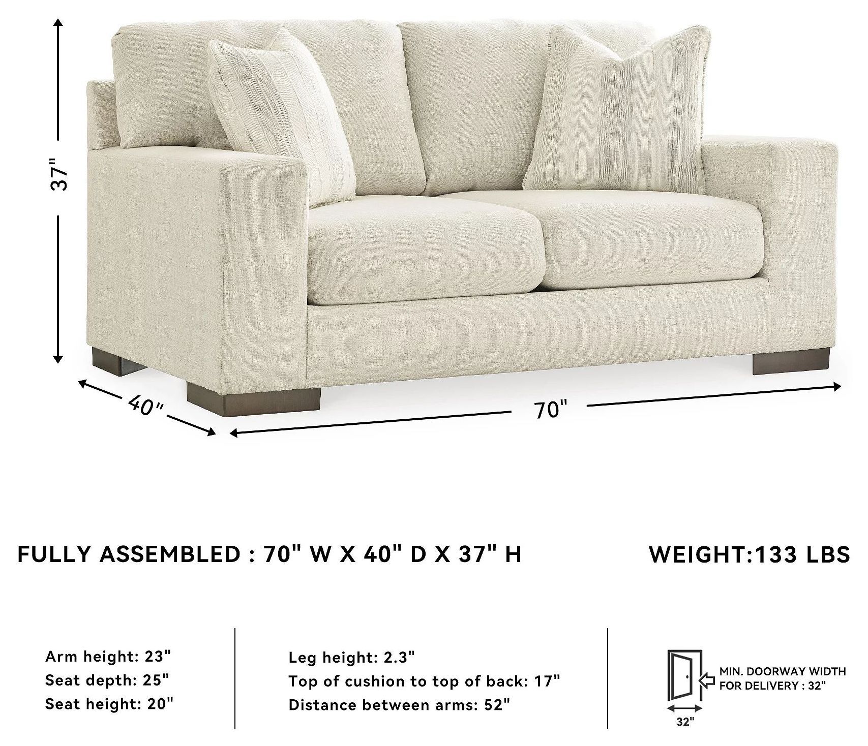 Maggie Birch Loveseat