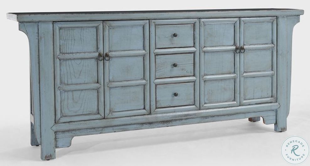 Crafton Blue 3 Drawer Sideboard from Classic Home | Coleman Furniture