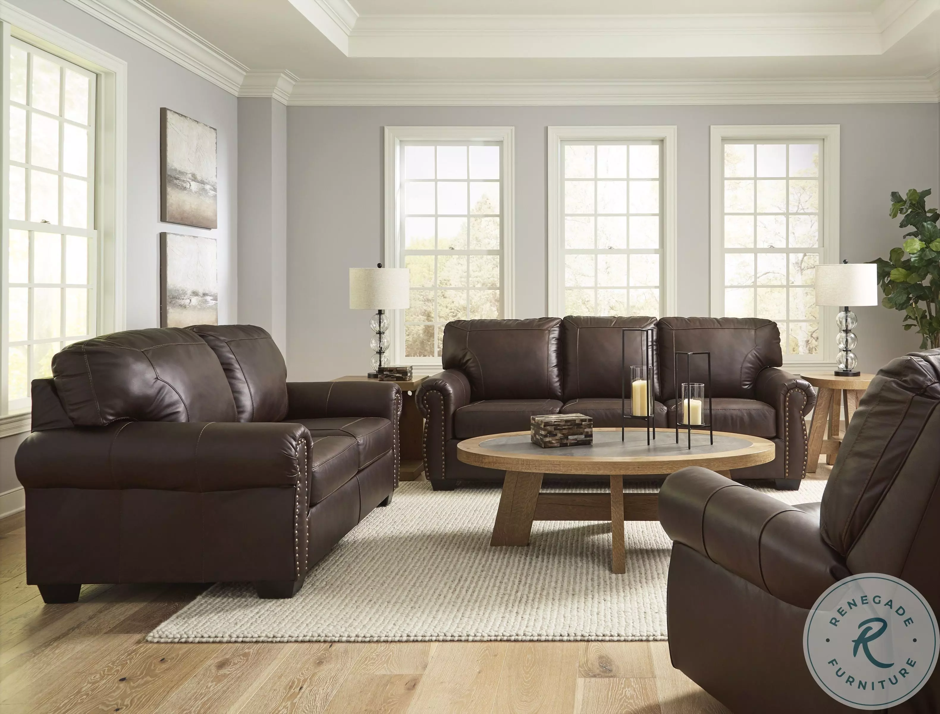 Colleton Dark Brown Living Room Set from Ashley Furniture