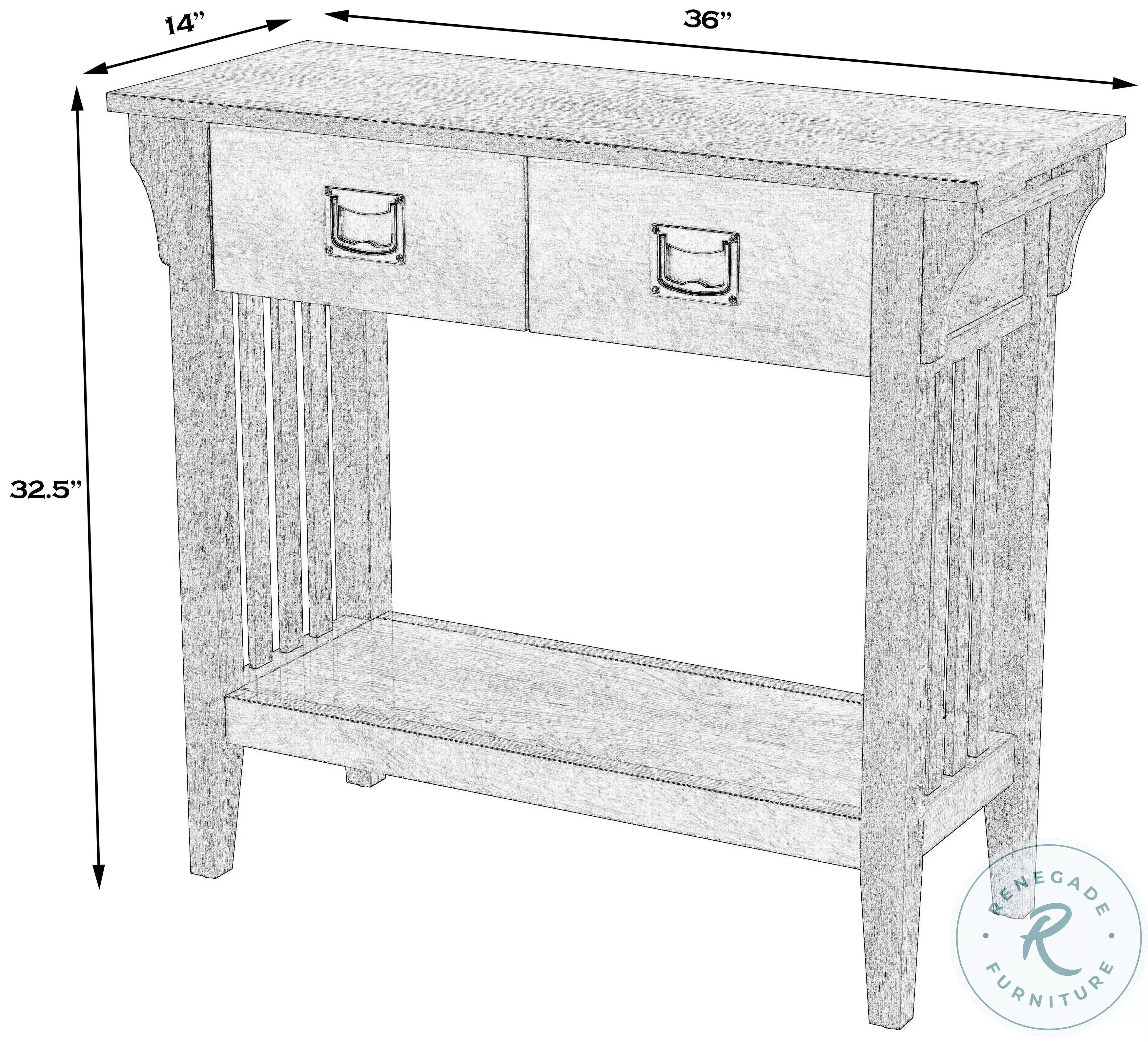 Larina Antique Beige 2 Drawer Console Table