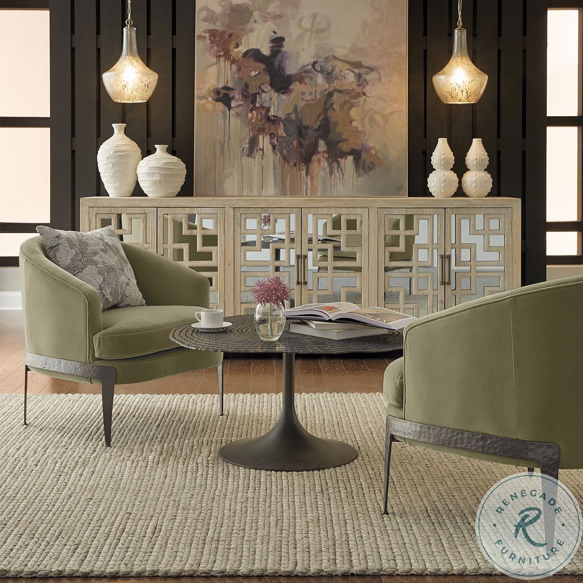 Aurelia Olive Accent Chair from Classic Home Coleman Furniture