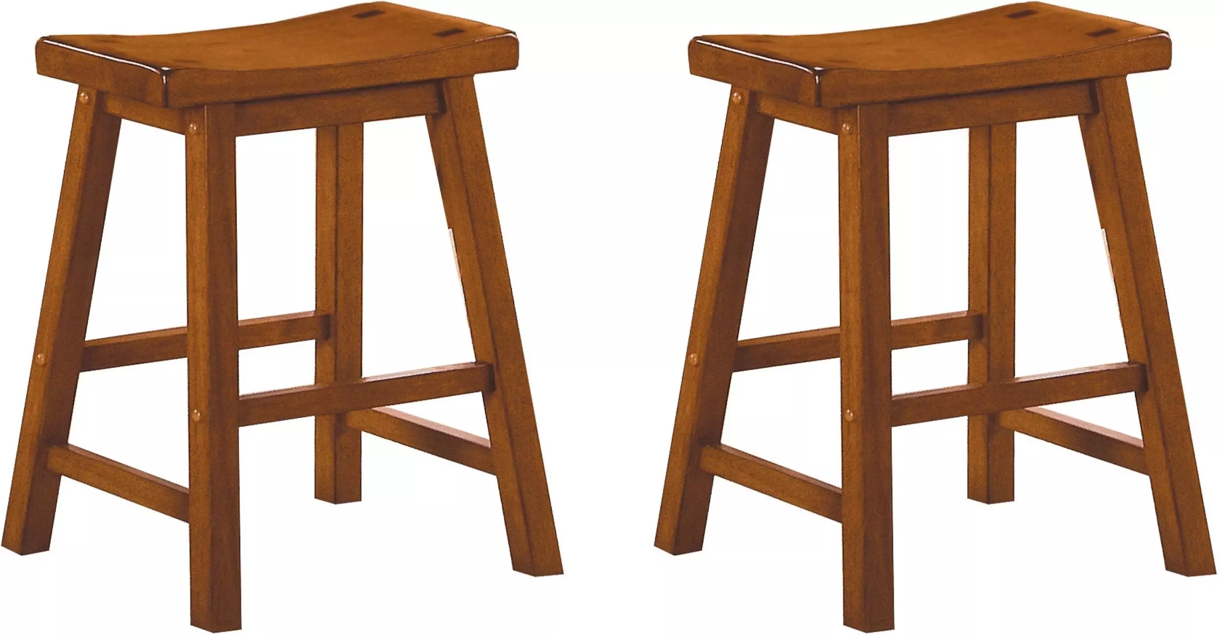 Saddleback Oak 18" Stool Set of 2