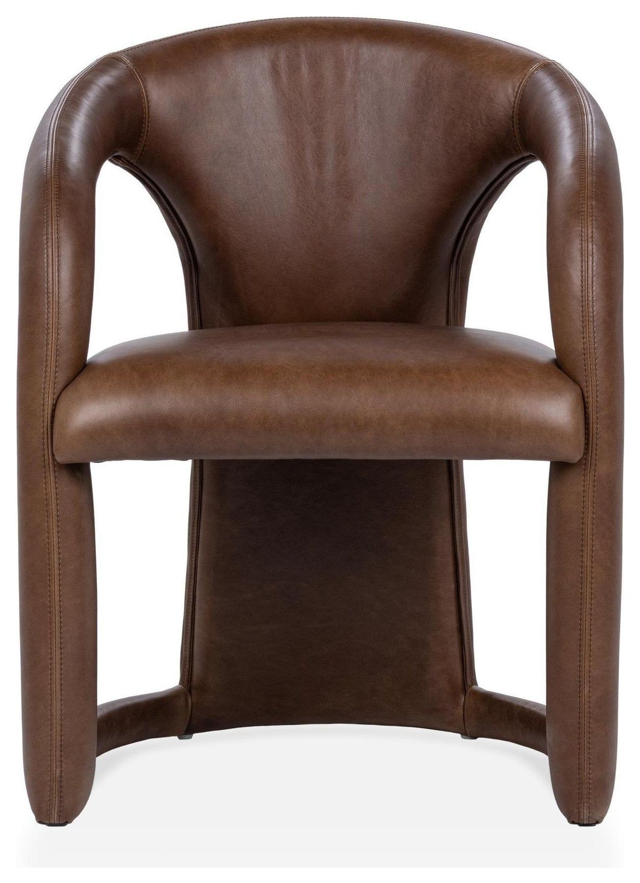 Archie Bison Brown Leather Upholstered Dining Chair From Classic Home ...
