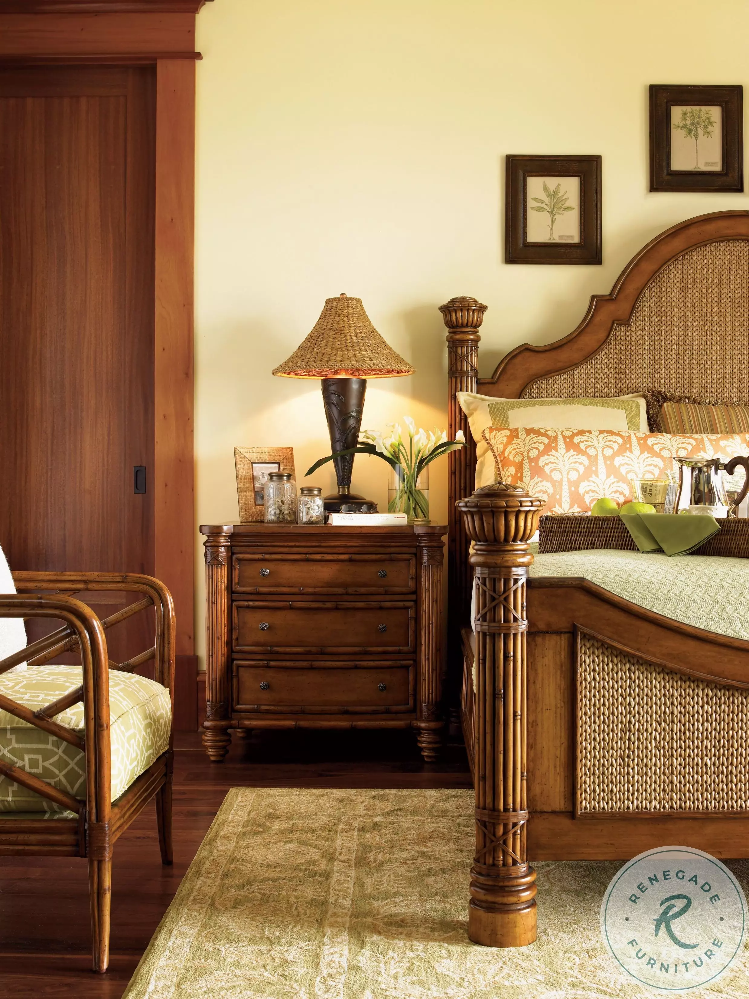 Island Estate Plantation Brown Barbados Nightstand from Tommy