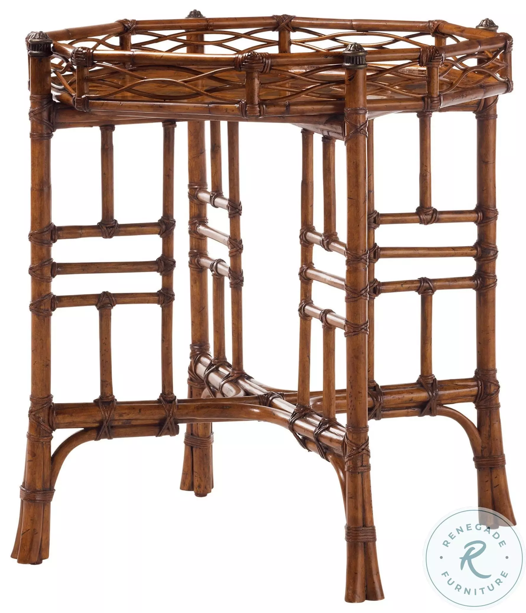 Island Estate Plantation Brown Key Largo End Table from Tommy