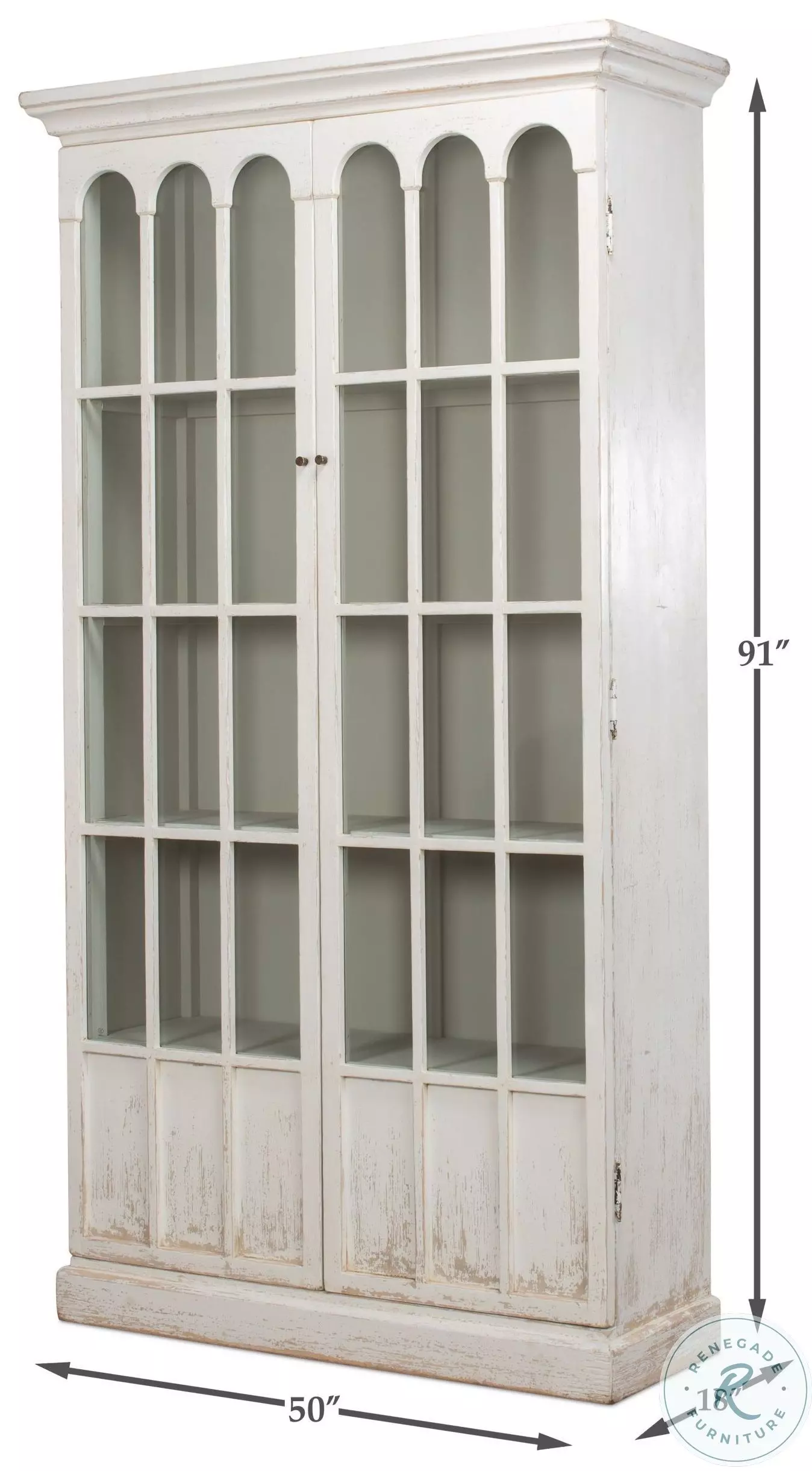 Edgar Allan Whitewash Bookcase