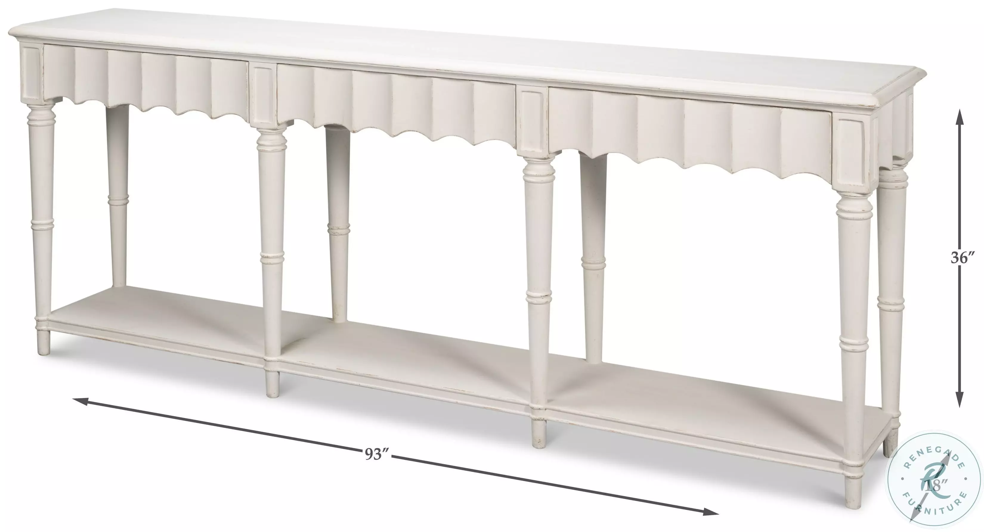 Chantal Antique White Console Table