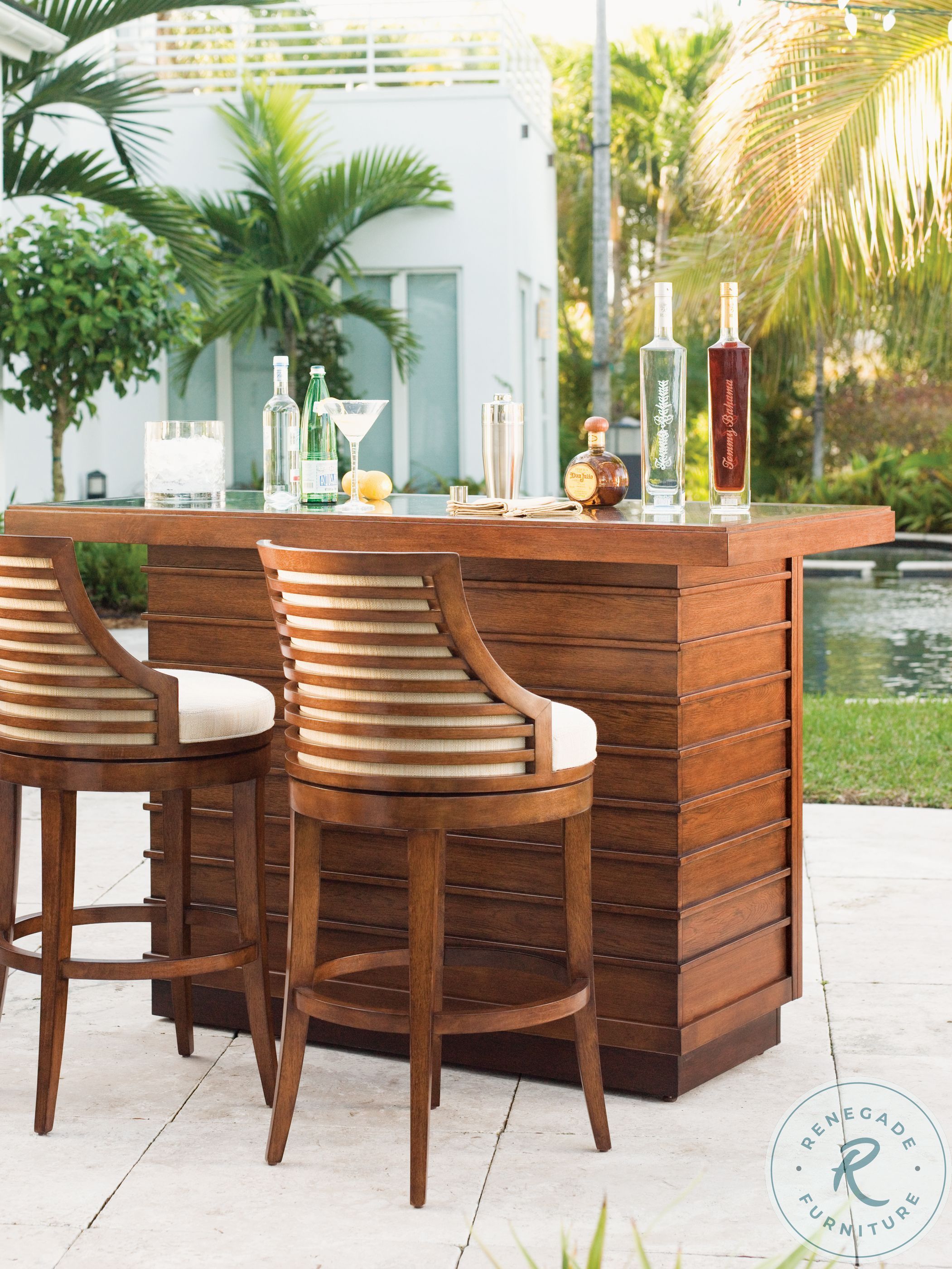 Ocean Club Cabana Swivel Barstool from Tommy Bahama (01053681601