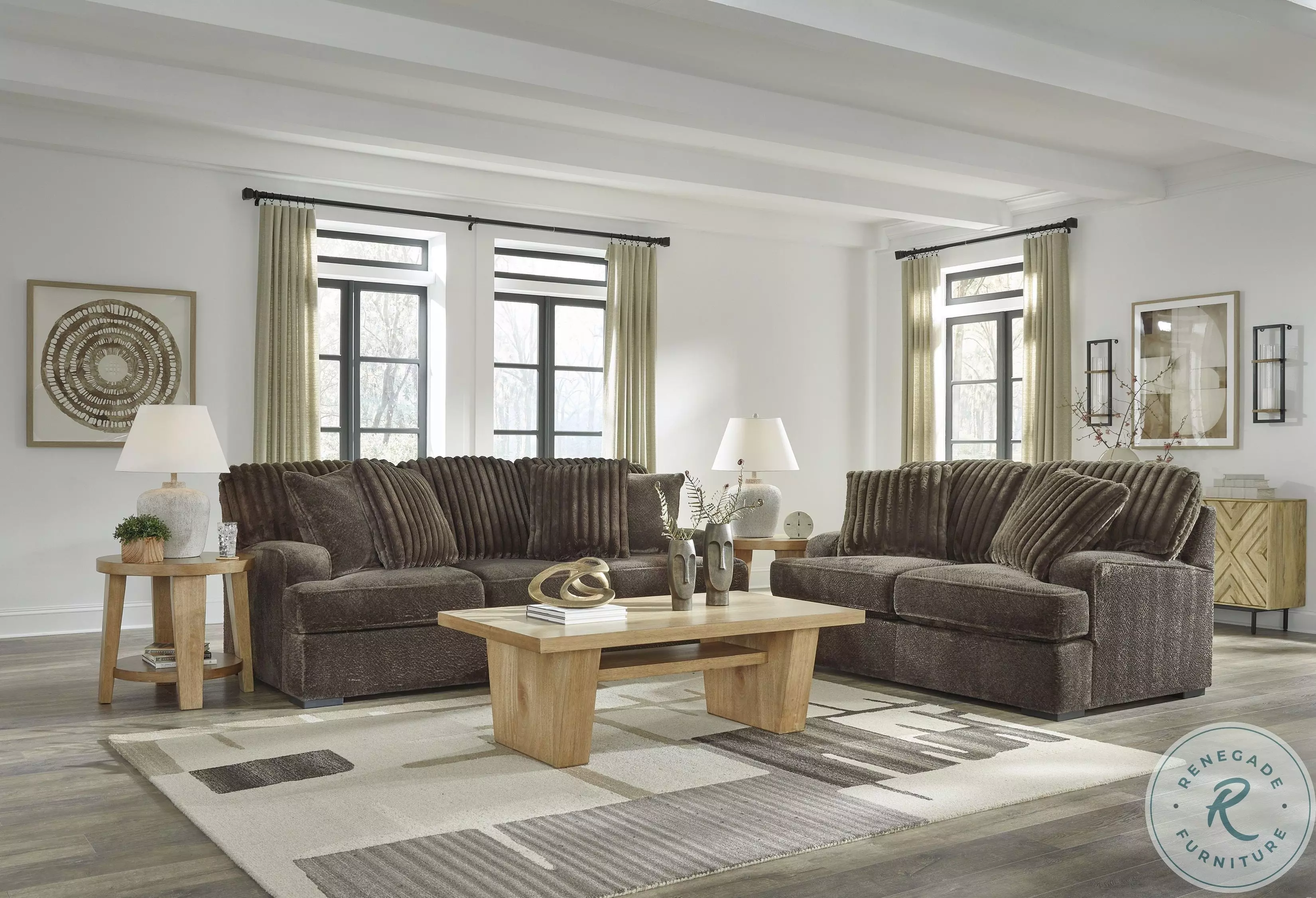 Aylesworth Chocolate Living Room Set from Ashley Furniture