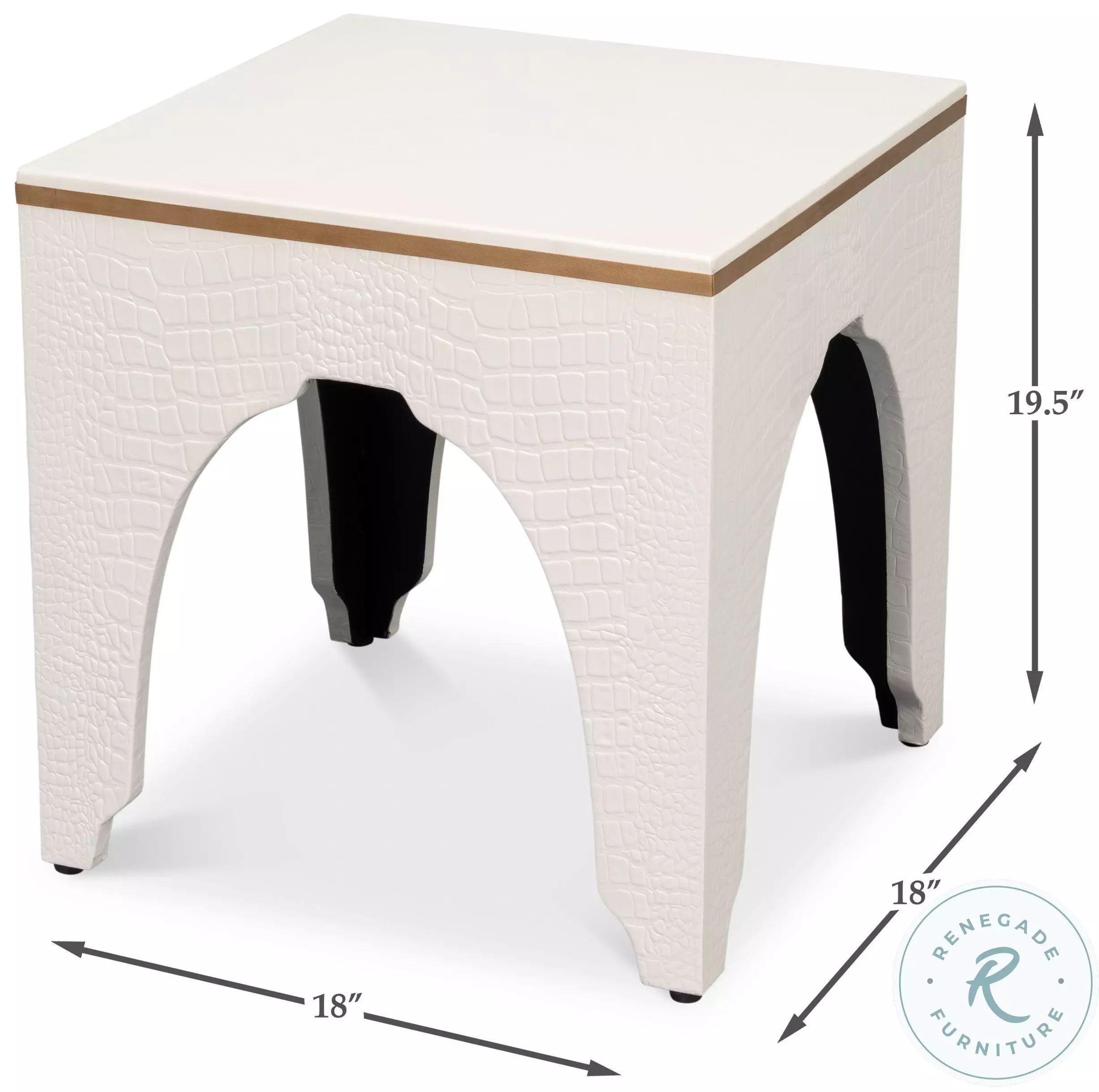 Croco Antique Pearl Stool