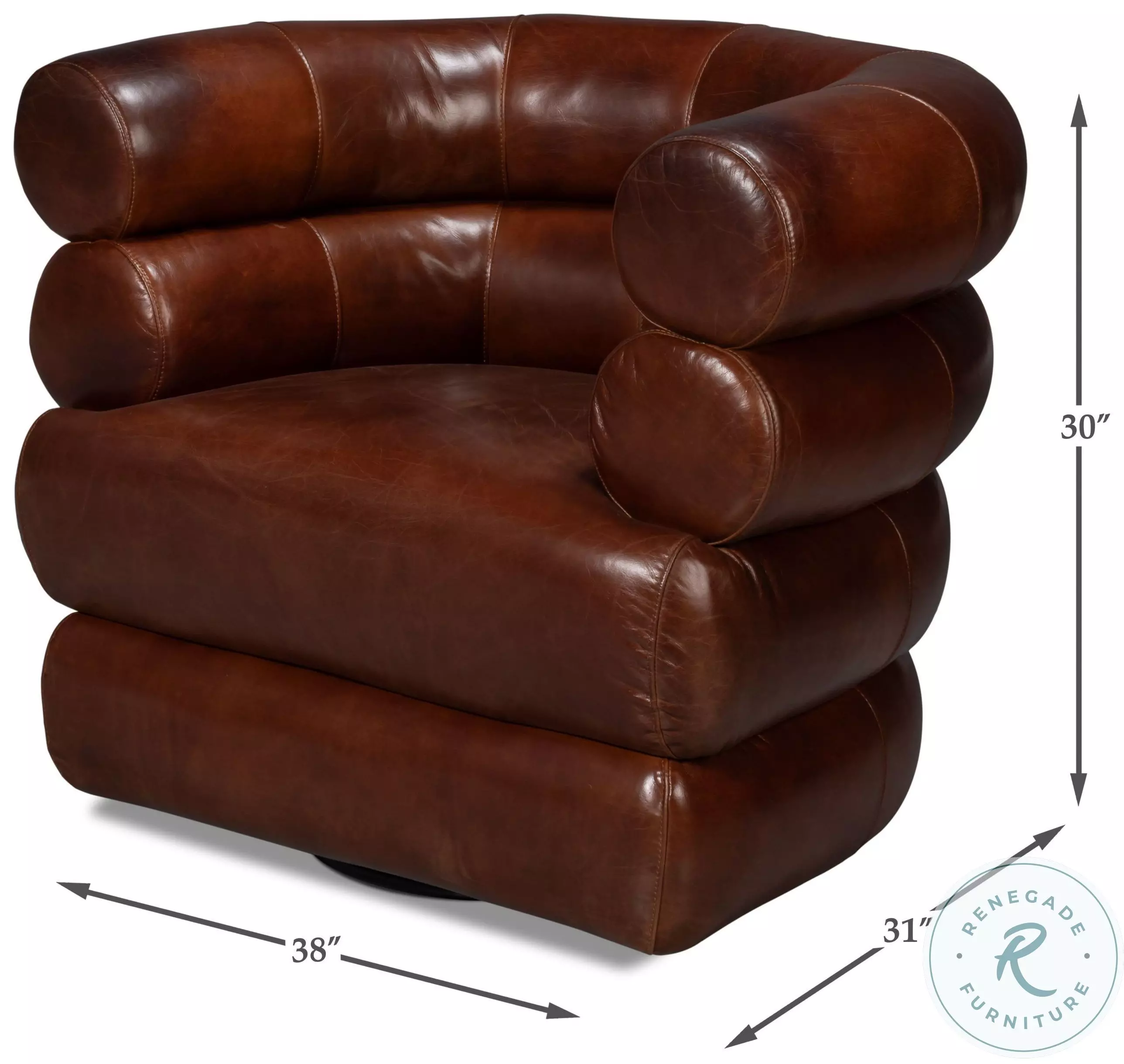 Rondo Newark Brown Swivel Chair