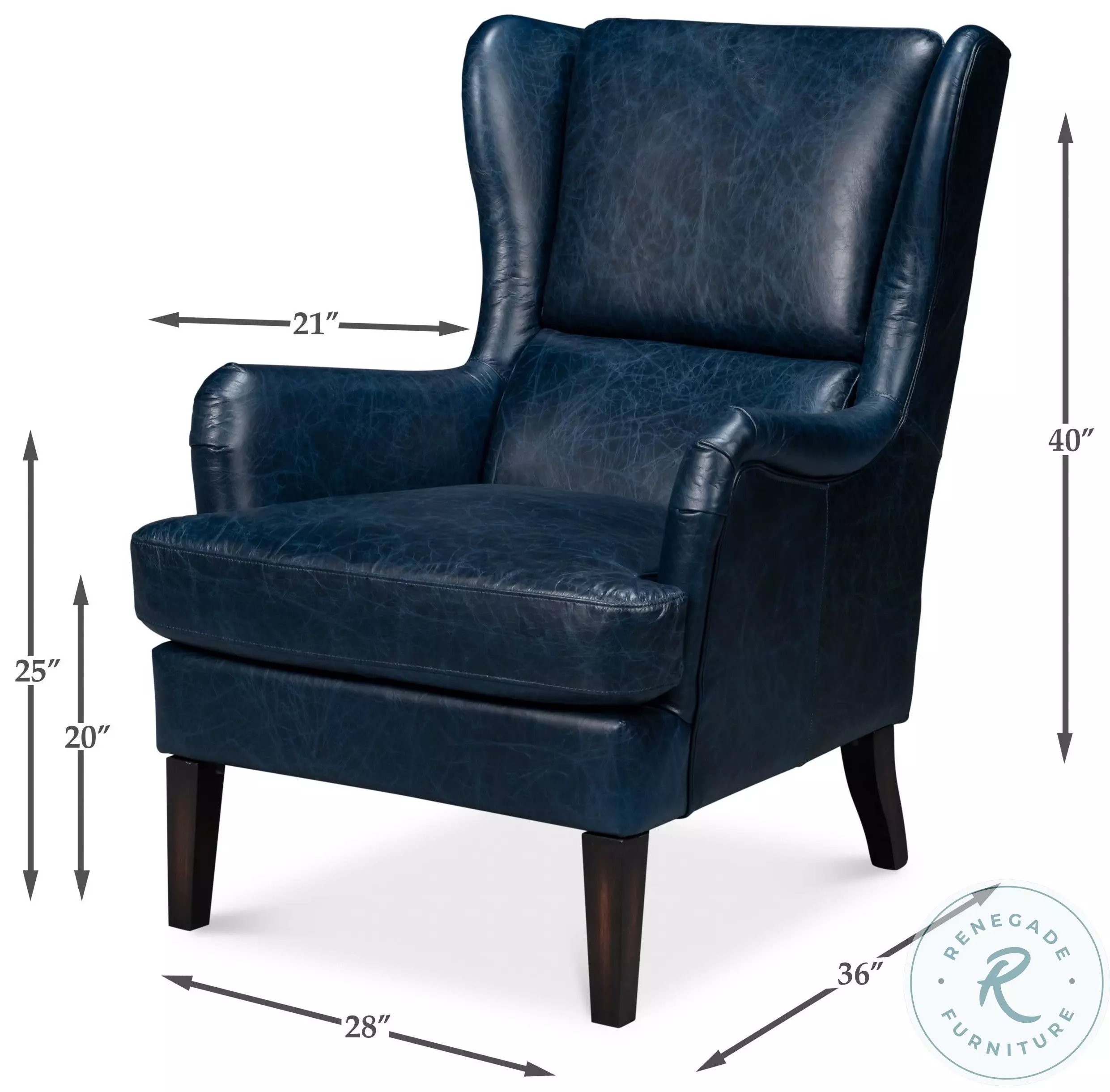 Elite Chateau Blue Lounge Chair
